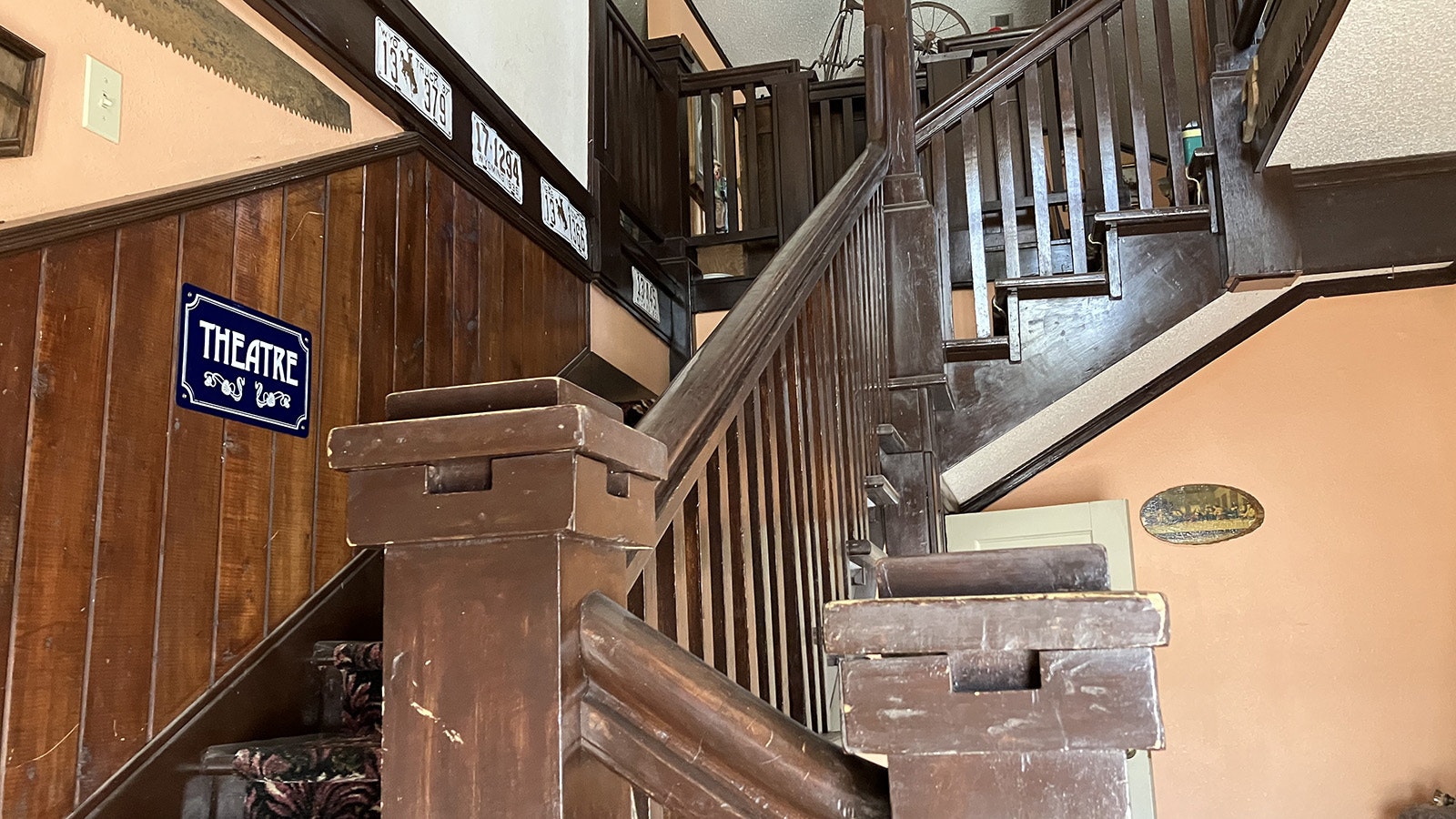 The staircase to the museum above the Plains Ice Cream Parlor in Douglas comes from a former grade school in Douglas.