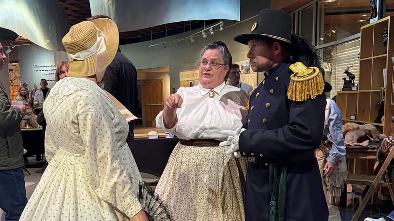 Members of the Platte Bridge Company plan to appear at several events this summer in Wyoming. They are shown here at the National Historic Trails Interpretive Center in Casper.
