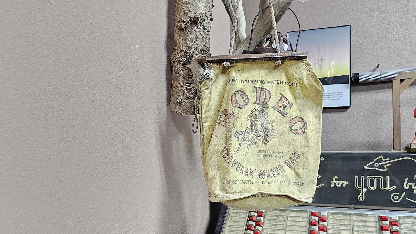 This is an old fashioned water bag for a radiator. In those days, Ed Farley told Cowboy State Daily, when going up a hill this was used to help keep the radiator cooled off.