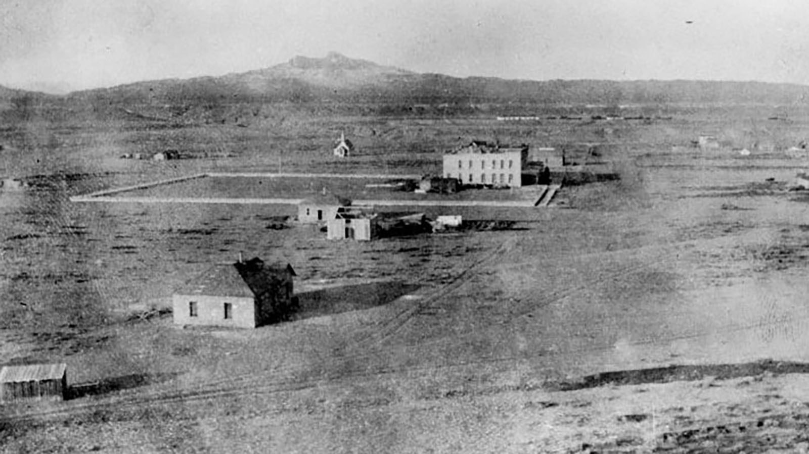 The Poker church can be seen in the background of an early photo of Cody.