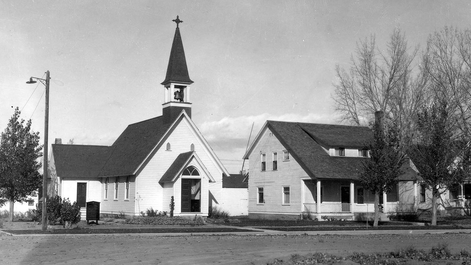 The little Poker Church is pictured at its original site on Rumsey Avenue.