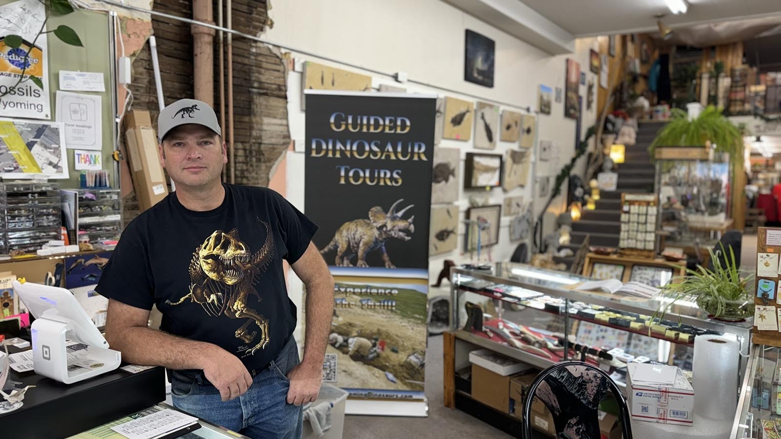 Robert Bowen, co-owner of Wyoming Fossils in Kemmerer, Wyoming, hosted a card game of Texas hold lem with billionaire Bill Gates on Monday.