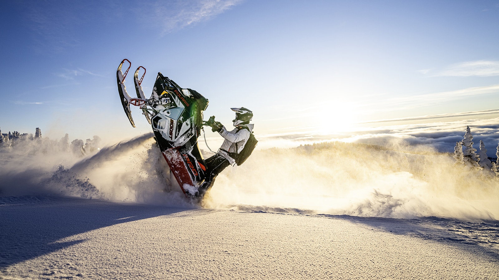 Polaris is promoting its latest lineup of snowmobiles by putting them through their paces in the pristine snow of Wyoming’s Teton Range. The company uses the Cowboy State to showcase the machines as the ultimate toy for backcountry adventure.