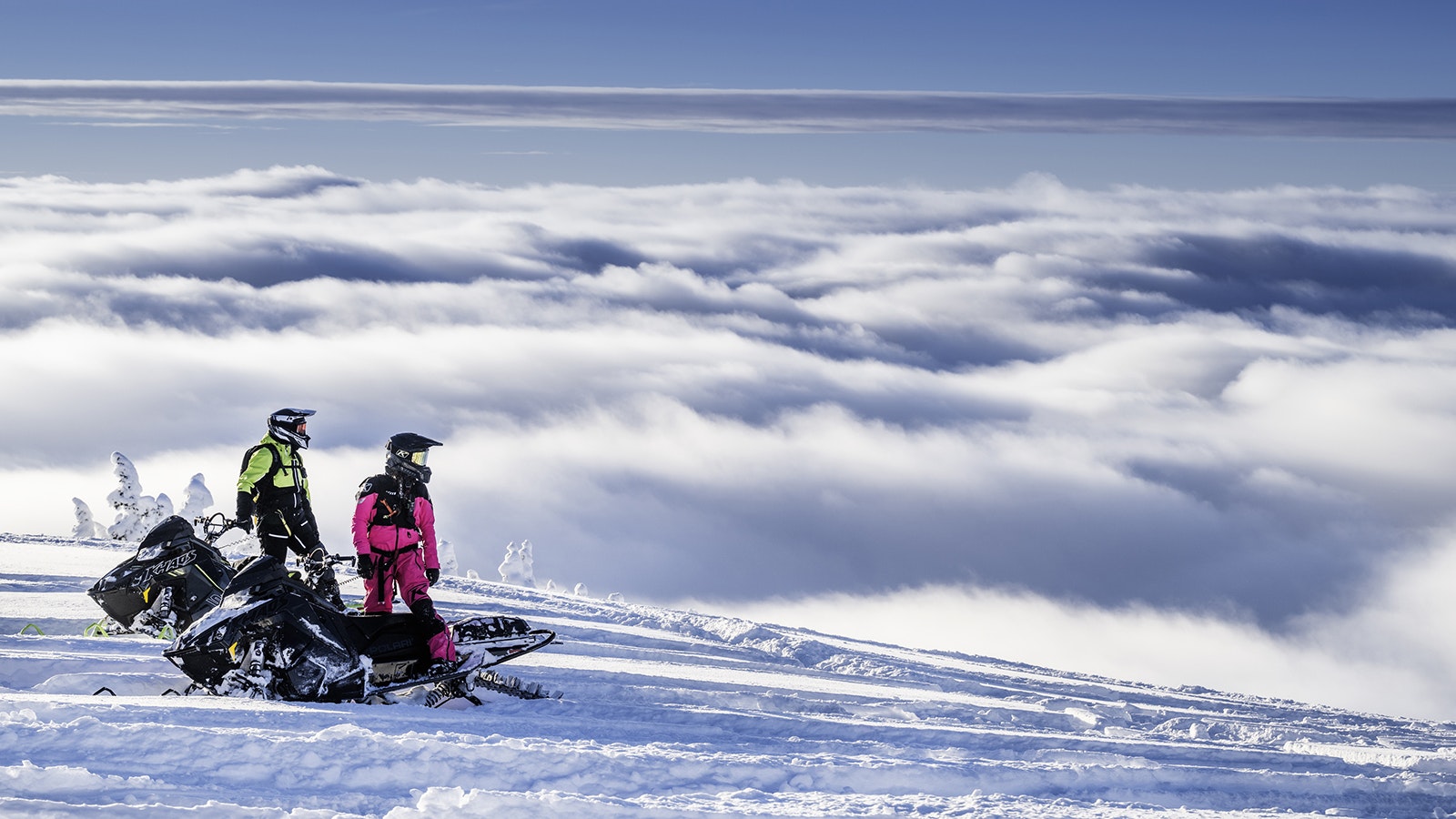 Polaris is promoting its latest lineup of snowmobiles by putting them through their paces in the pristine snow of Wyoming’s Teton Range. The company uses the Cowboy State to showcase the machines as the ultimate toy for backcountry adventure.