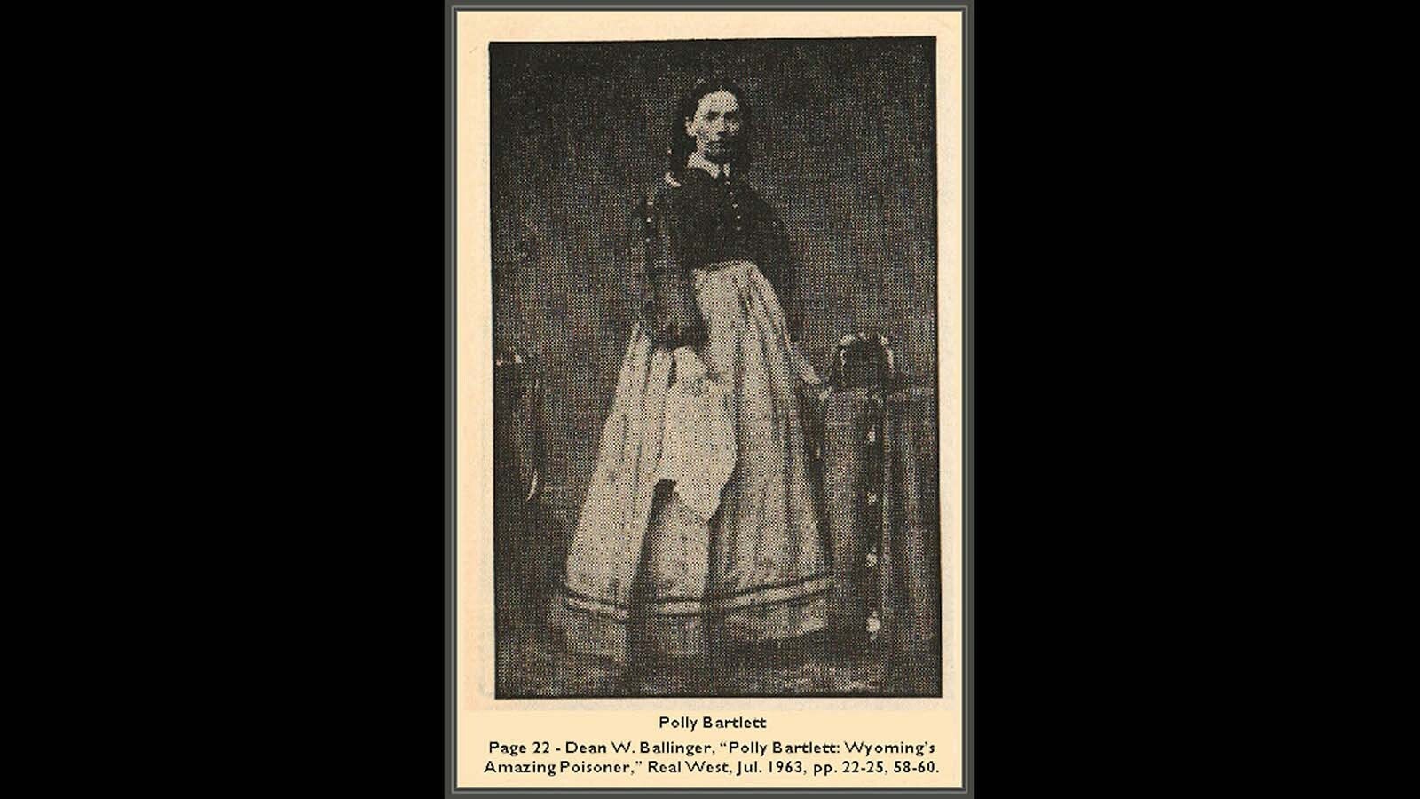 Polly Bartlett was said to be a serial temptress who poisoned 22 men at her father’s inn in 1867-68 just 3 miles from South Pass City. 
