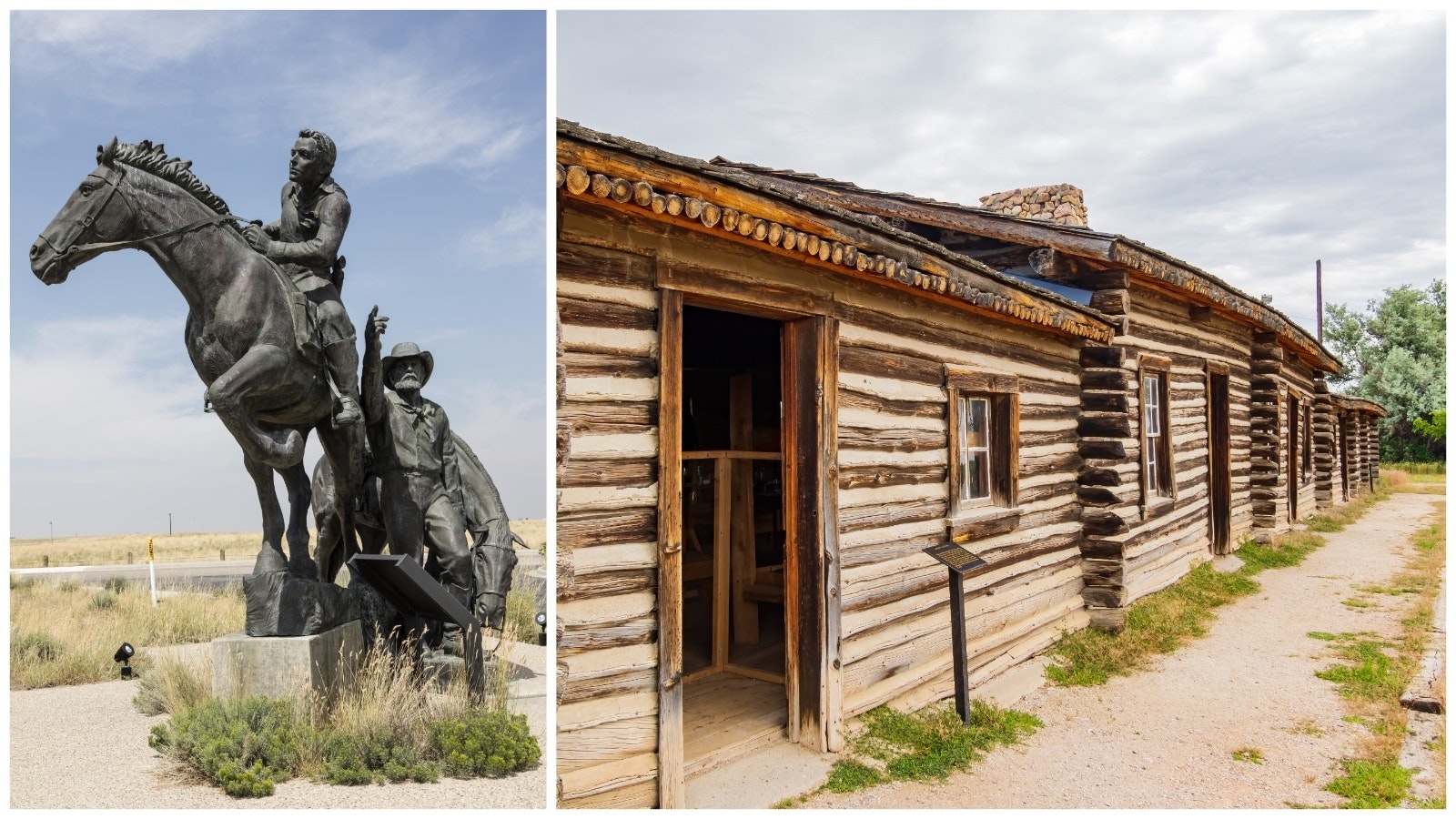 A large sculpture marking the Pony Express' history through Wyoming is in Casper, along with the historic Fort Caspar.