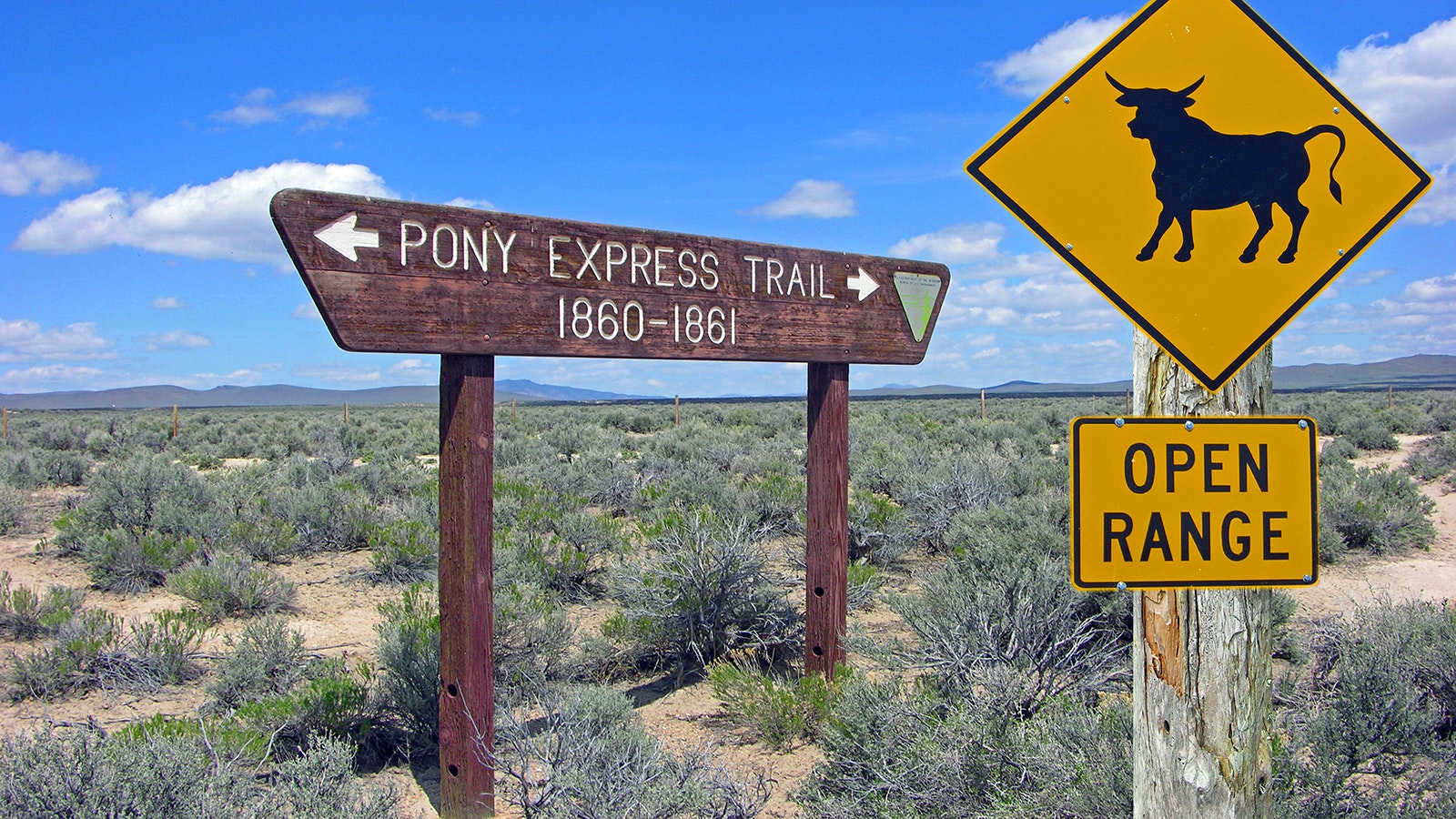 The Pony Express Trail ran 2,000 miles across America, including through Wyoming.
