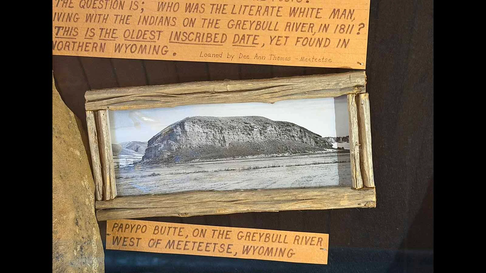 Pappy-Po Butte was never officially named and there have been various spellings of the name. Larry Edgar believes that it is a Crow word for "buffalo paunch."
