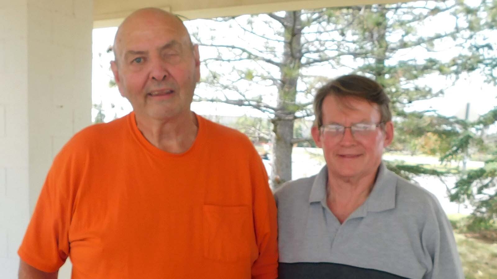 After being shot and left for dead by Mark Corbett more than 40 years ago, Steve Watt, left, has forgiven Corbett, formerly known as Mark Farnham, and lobbied for decades for his release. Today, after being commuted by Wyoming Gov. Mark Gordon in 2023, the two men are committed to sharing their story of forgiveness.