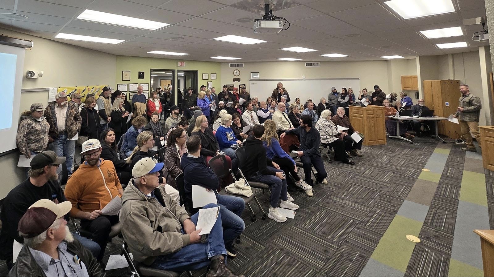 It was a packed house for the Park County School District 1 board meeting Tuesday, Nov. 12, 2024, for its discussion of separating bathroom usage in schools by sex.