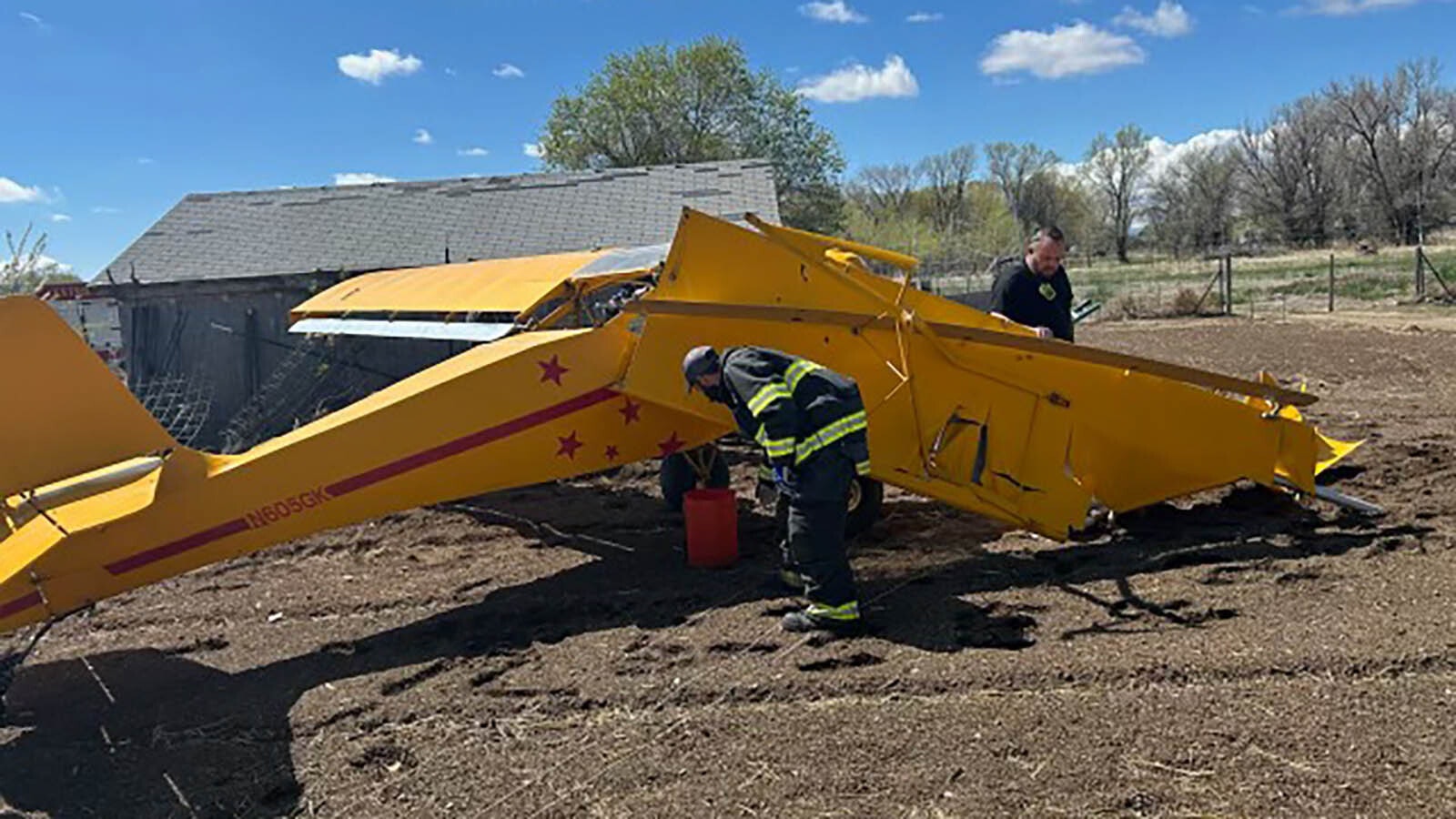 Nobody was hurt when this single-engine aircraft lost power after takeoff and had to crash-land near Powell on Friday.