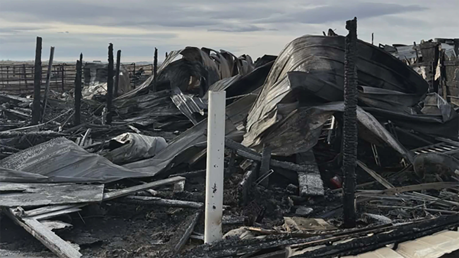High winds sent flaming hay into a Powell-area barn and attached home that resulted in a total loss for the owner, Barbara Rae Steinheimer.