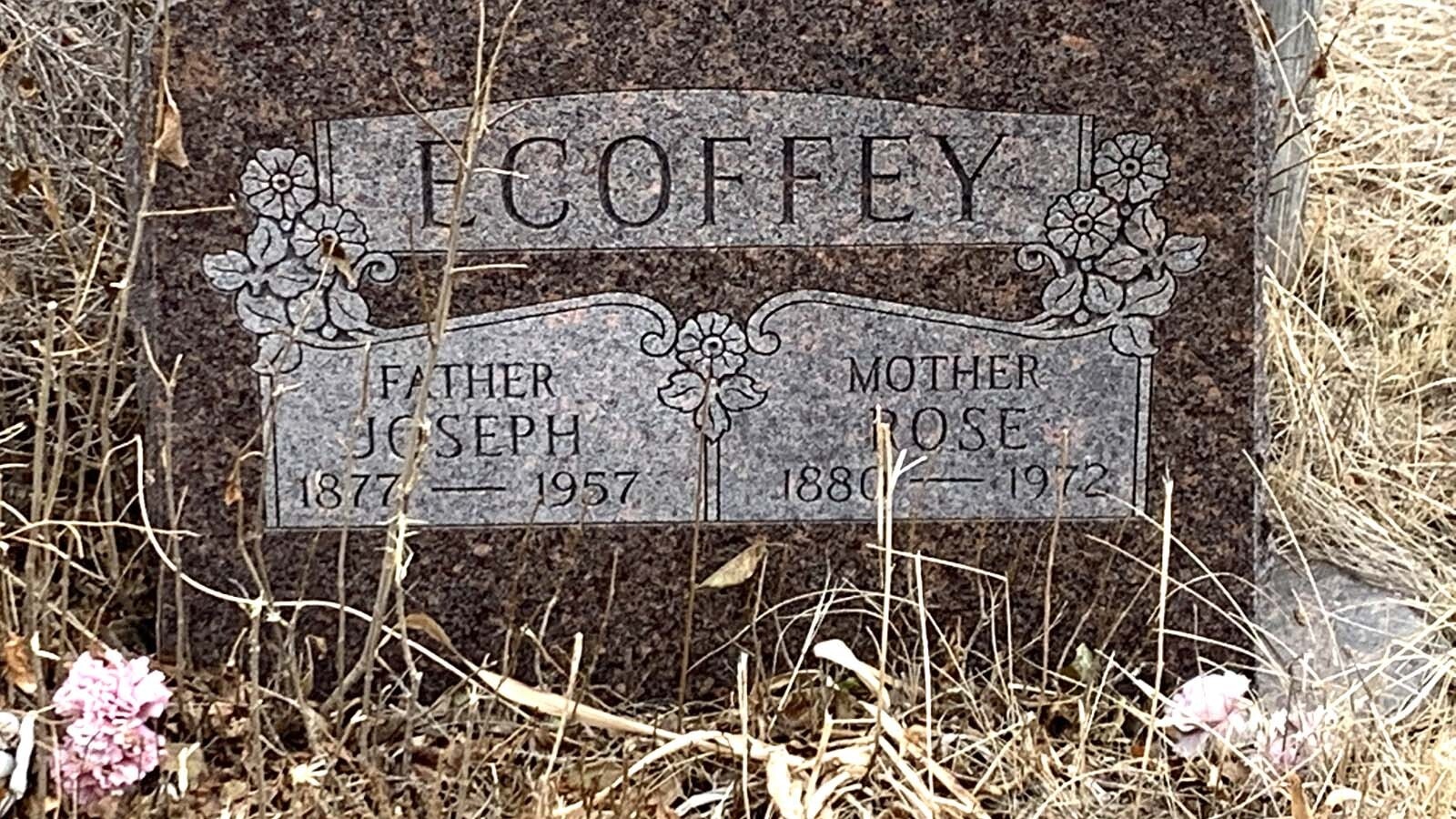 Rose Nelson Ecoffey, aka Princess Blue Water, is buried in Holy Cross Cemetery in Oglala Lakota County, South Dakota.