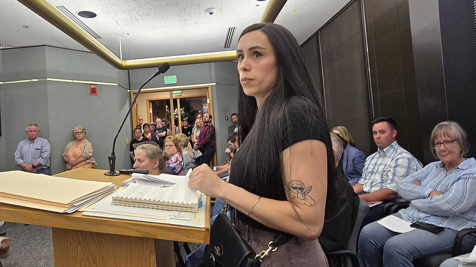 Uinta County resident Keaunna Archuleta came to Wednesday's Planning and Zoning Commission meeting with five notebooks filled with questions about the proposed Prometheus Hyperscale data center.