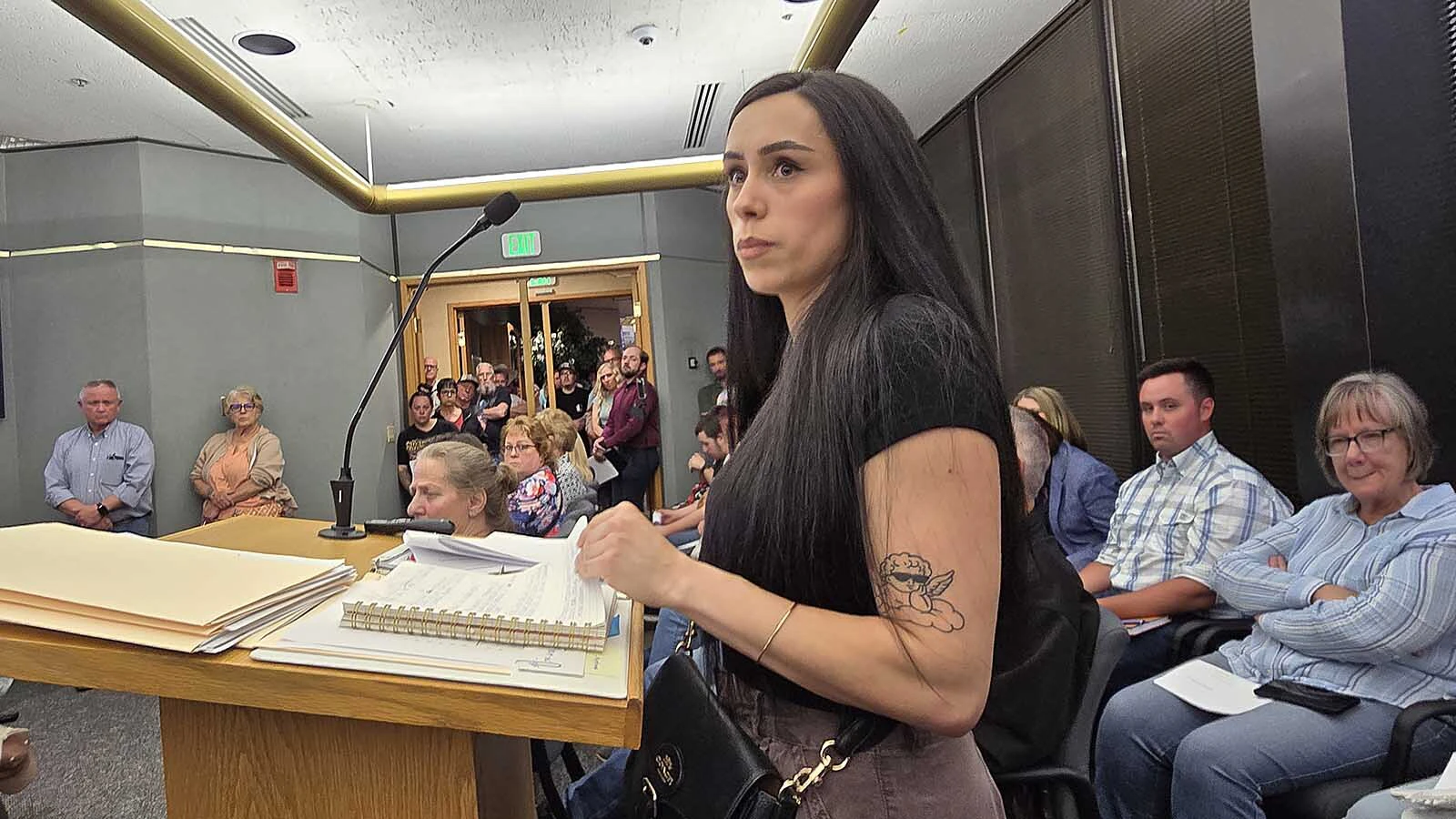 Uinta County resident Keaunna Archuleta came to Wednesday's Planning and Zoning Commission meeting with five notebooks filled with questions about the proposed Prometheus Hyperscale data center.