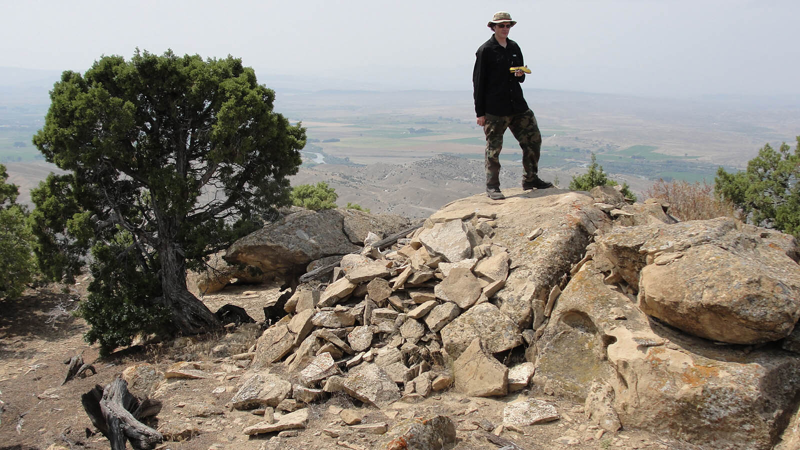 Public archaeologist Colin Ferriman with the Cultural Resource Analysts company surveys proposed project sites to look for potential historic and prehistoric artifacts that may need to be protected. Over the years, he and his team have discovered many interesting sites pertaining to Wyoming’s varied history including a mountain man trap and discarded bottles on the Oregon Trail.