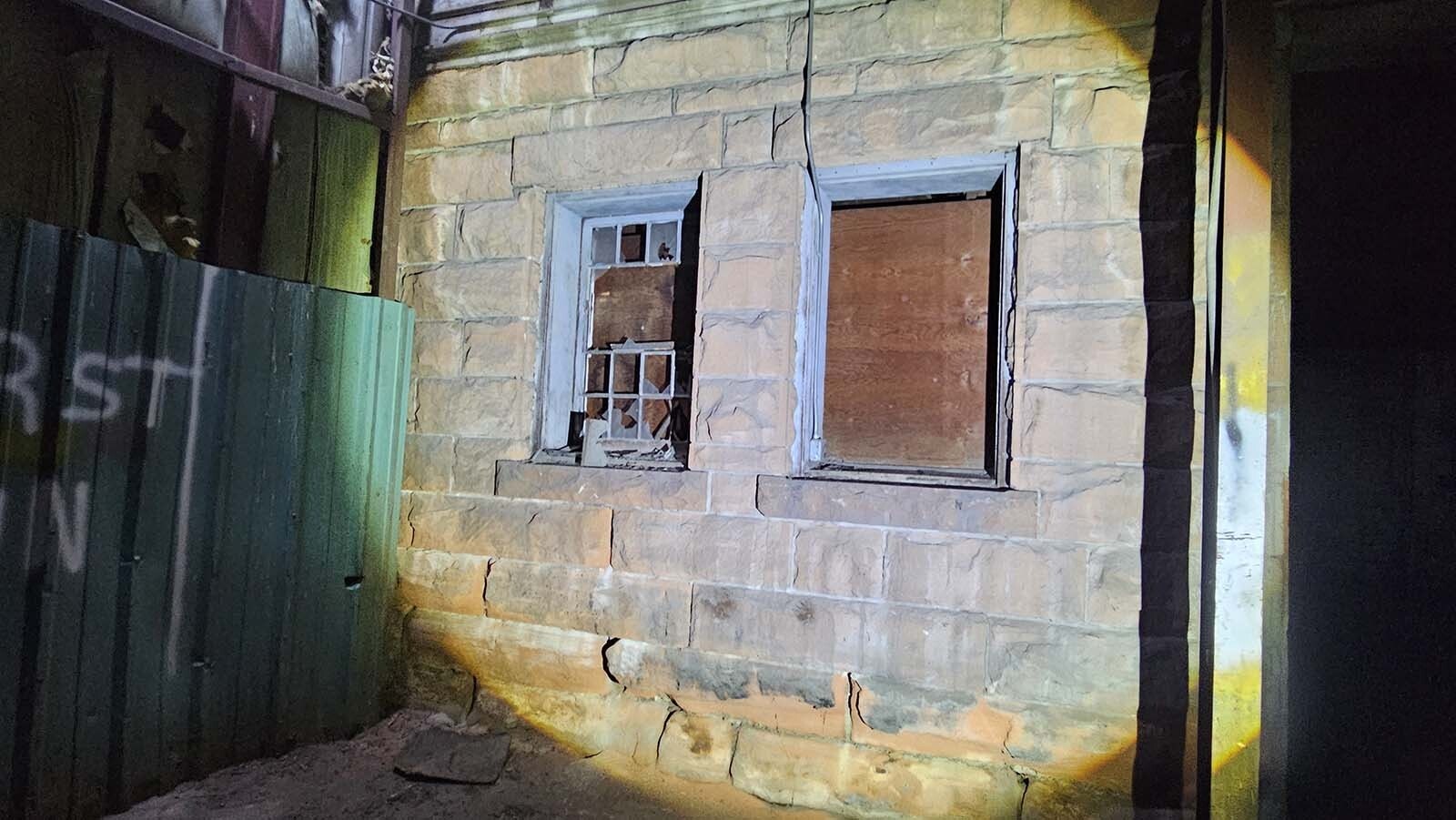 Metal sheds have helped to protect the front of the pumphouse building, which was built in 1892.