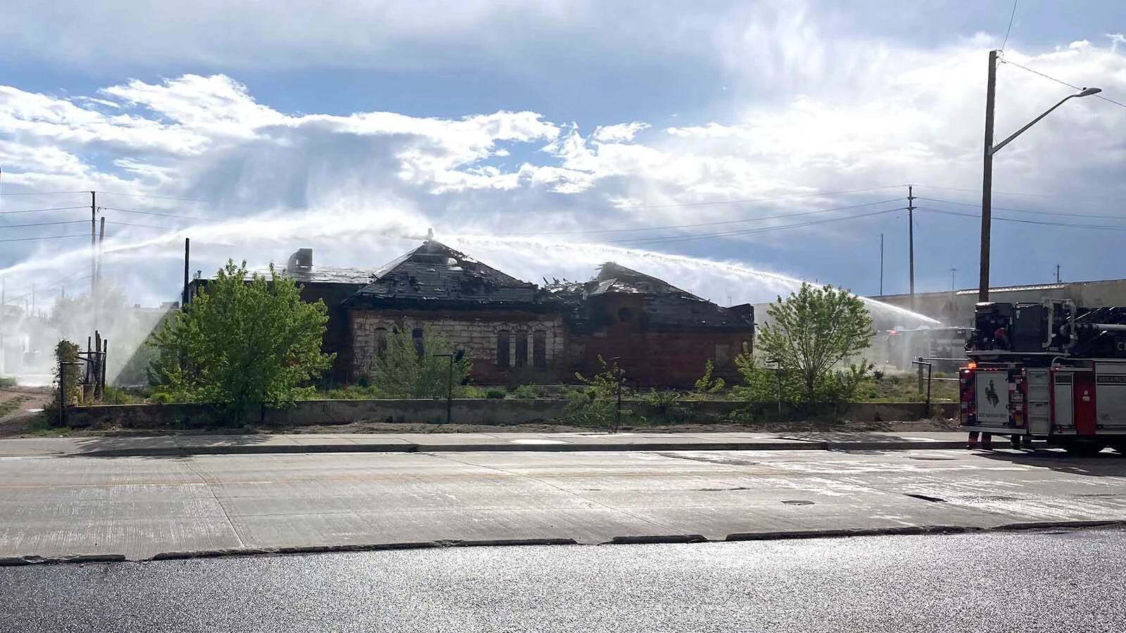 A fire ripped through the 134-year-old Cheyenne Pumphouse on Saturday, raising questions about whether a building once been set for demolition can still be saved. Watching it burn “was like witnessing a death, for sure,” says a local preservationist. On Sunday morning, firefighters were still at the scene putting out hot spots.