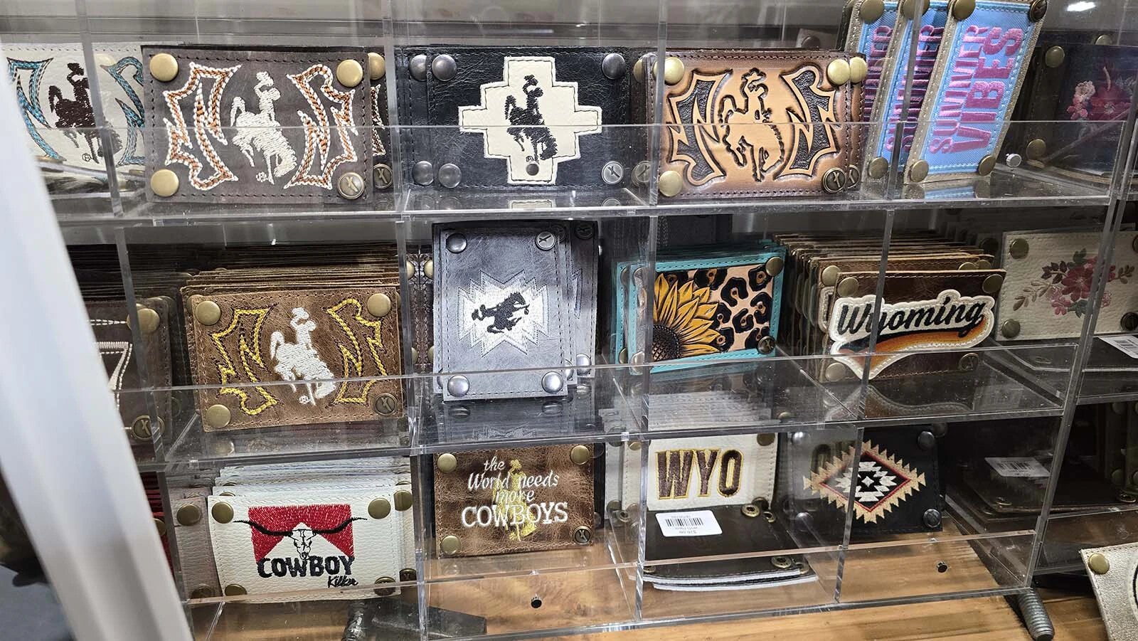 Some of the patches available to change the look of Pure Dixie purses.