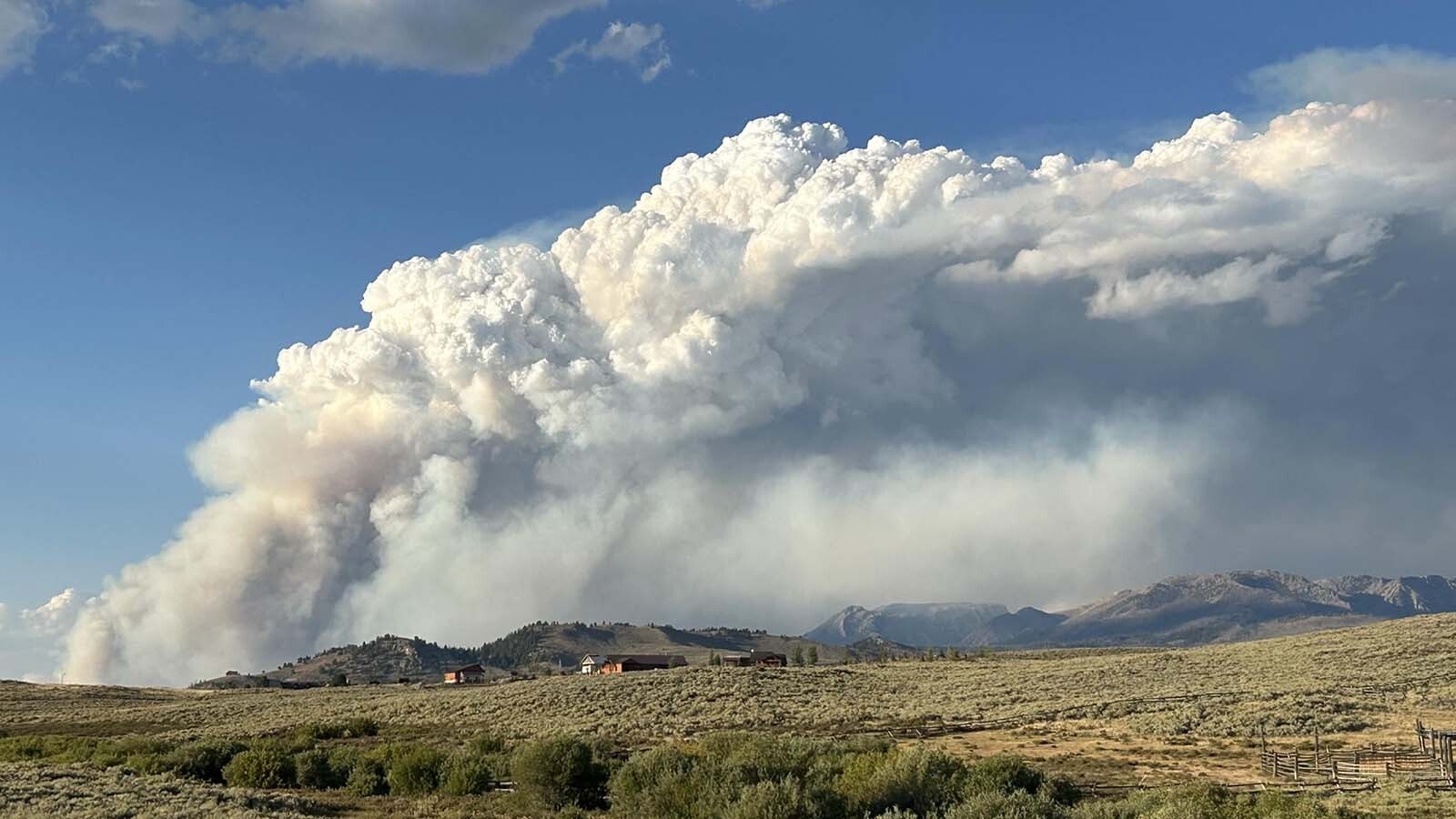 Along with smoke, the Dollar Lake Fire is throwing up some pretty impressive pyrocumulus clouds. That happens when wildfires actually create their own clouds, looking like giant white pillows on top of dirty, gray smoke plumes.