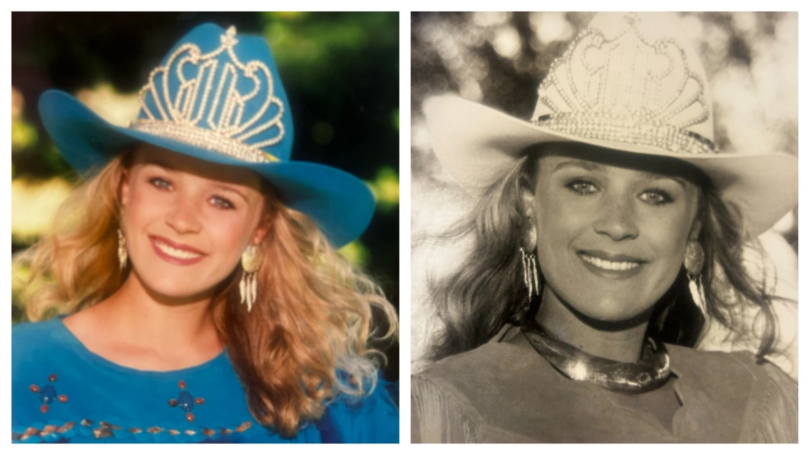 Lisa Borino wears the distinctive crown-topped cowboy hat of Evanston Cowboy Days royalty. Borino became the 1994 Cowboy Days Queen. Now her 11-year-old daughter hopes to someday make the family three generations of Cowboy Days queens.