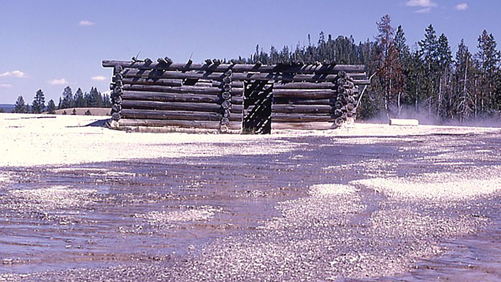 Construction of the Queen's Laundry Bath House started in 1881, but it was never finished. Nevertheless, it's still standing as the oldest building in Yellowstone National Park, and the first structure ever built for public use in a national park.