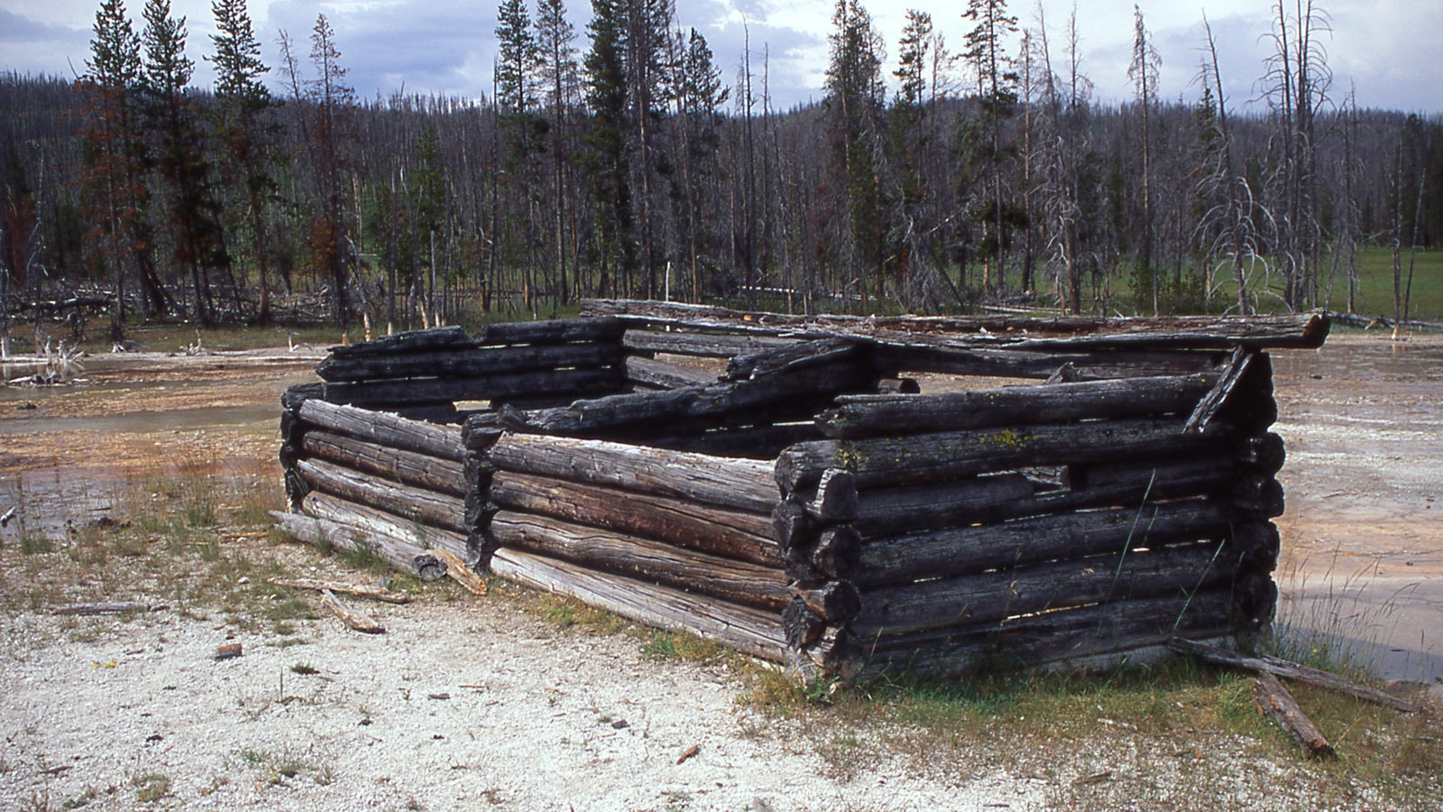 Construction of the Queen's Laundry Bath House started in 1881, but it was never finished. Nevertheless, it's still standing as the oldest building in Yellowstone National Park, and the first structure ever built for public use in a national park.