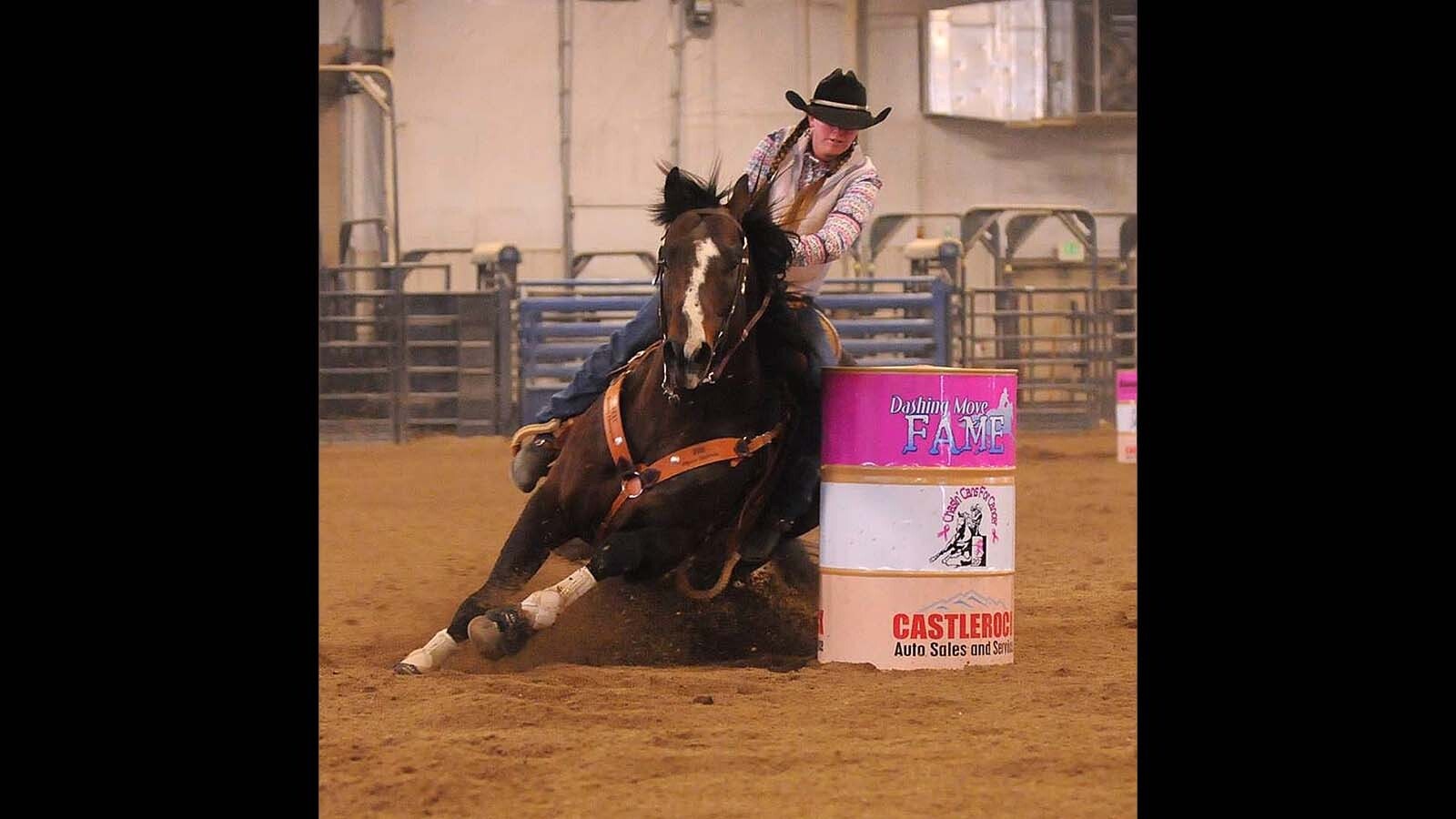 Dashing With Fame is an award-winning racing horse who inspired his previous owner, quilter Heather Hossack, to design a rodeo-themed patterns featuring cowboy boots. This quilting pattern is all Wyoming and an ode to rodeo folks across the Cowboy State.