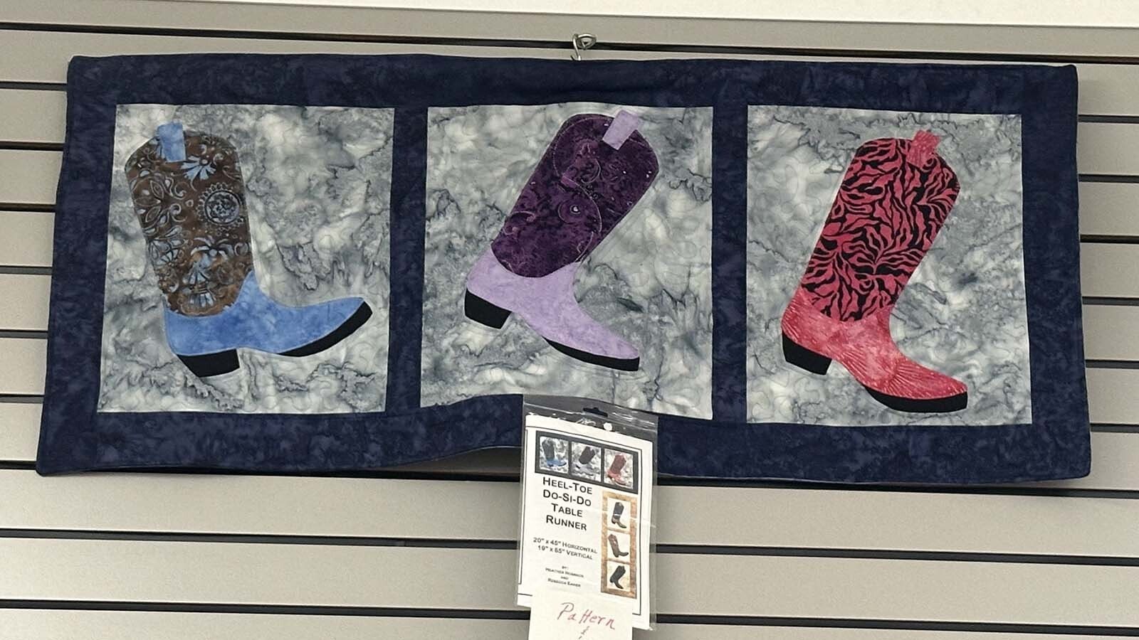 Heather Hossack designed a line of cowboy boot quilt patterns while living in Pinedale that are inspired by her love of Wyoming and rodeo.