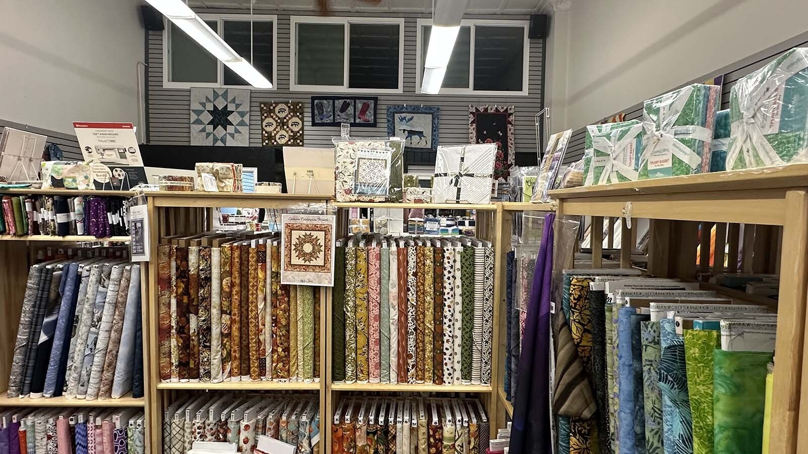Owner of Heritage Quilts & Fabric Shoppe in Riverton, Wyoming Heather Hossack said that going in and just looking at the fabric in her store is therapy. The options are endless of what people can create and she especially enjoys designing unique Wyoming patterns.