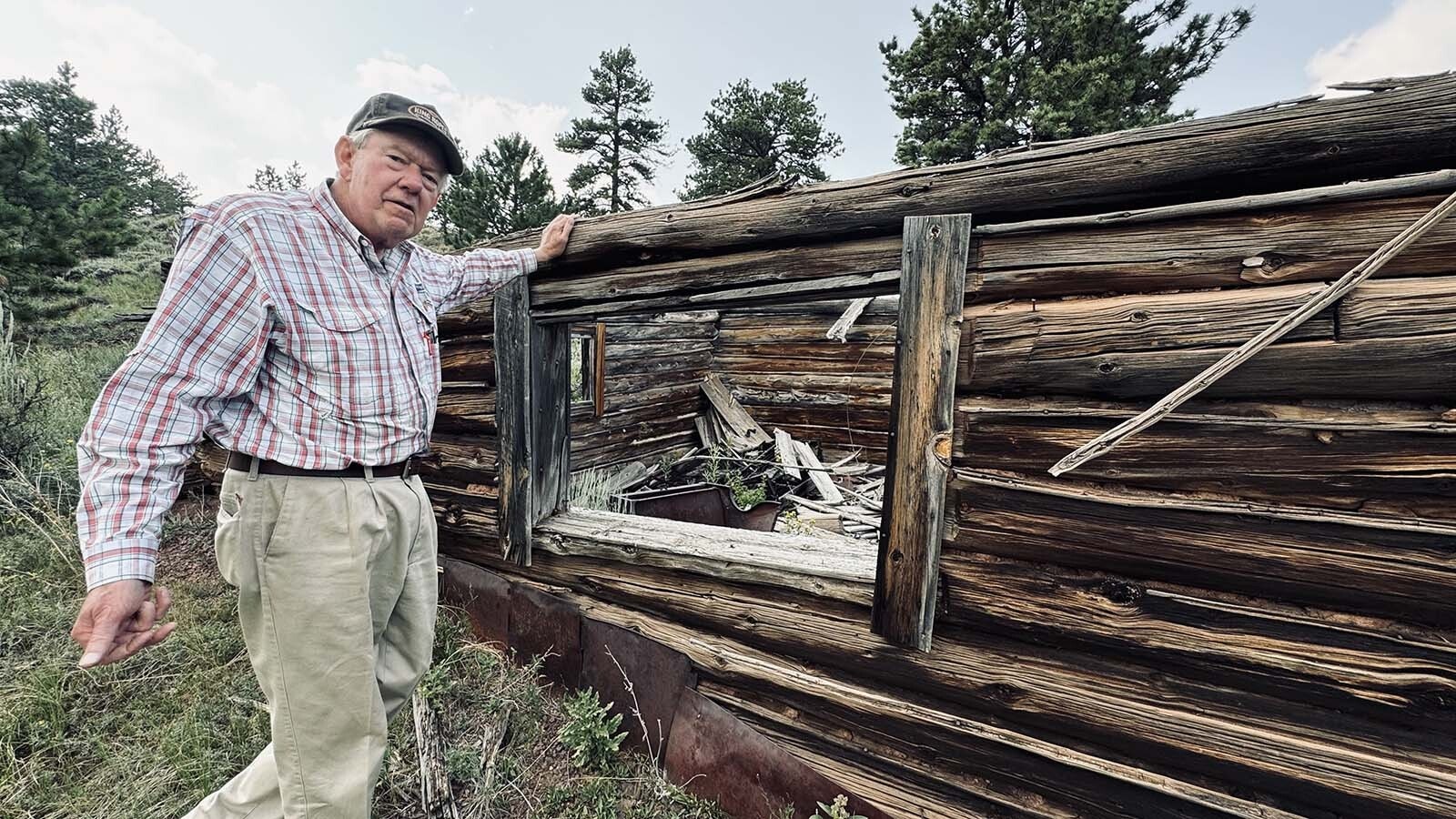 An abandoned cabin from the 19th century lies in a dilapidated state on the Fish Creek Ranch Preserve where some residents are upset with a Spanish energy company that plans to build a 500-megawatt wind farm in the valley below.