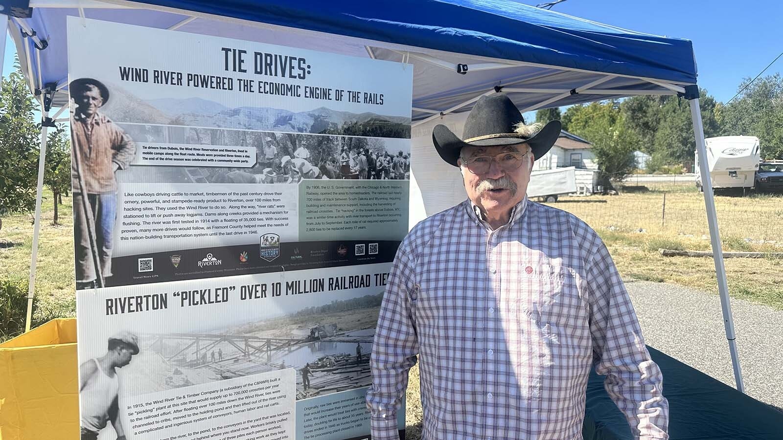 Jack Schmidt helped voice a few of the audio tour recordings of the newly installed historical exhibit displayed along sections of the Wyoming Heritage Trail in Riverton. The audio tour can be downloaded onto phones and listened to as folks walk down the trail.