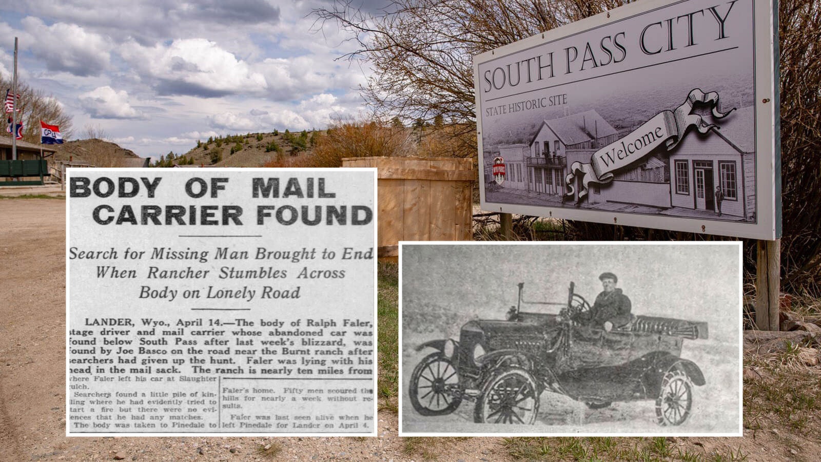 A simple marker in the middle of nowhere between Pinedale and South Pass City, Wyoming, tells of the death of Ralph Faler on April 5, 1921. He was caught in a blizzard delivering the U.S. mail.