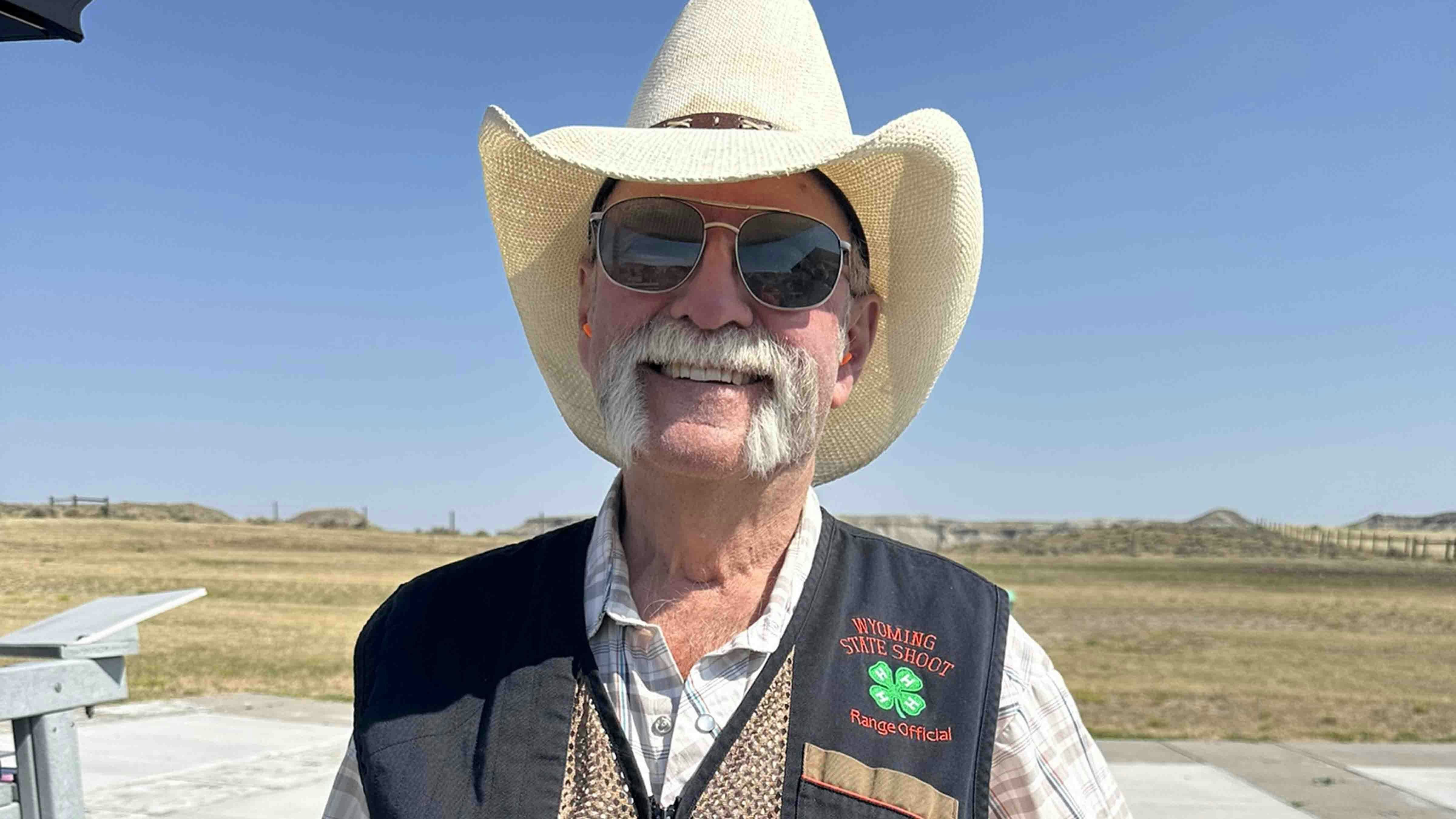 Range Official Roy Kern has been volunteering at the Wyoming State Shoot for over 30 years. He said he does it because he enjoys watching the 4H kids shoot and have fun at the competition.