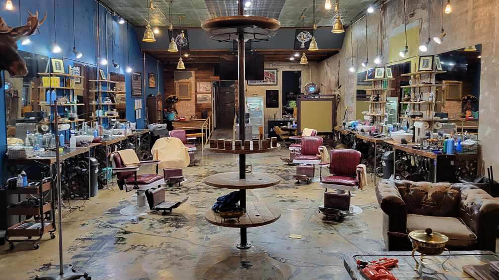 Rapscallions Barbershop is packed with and eclectic collection provided by customers.