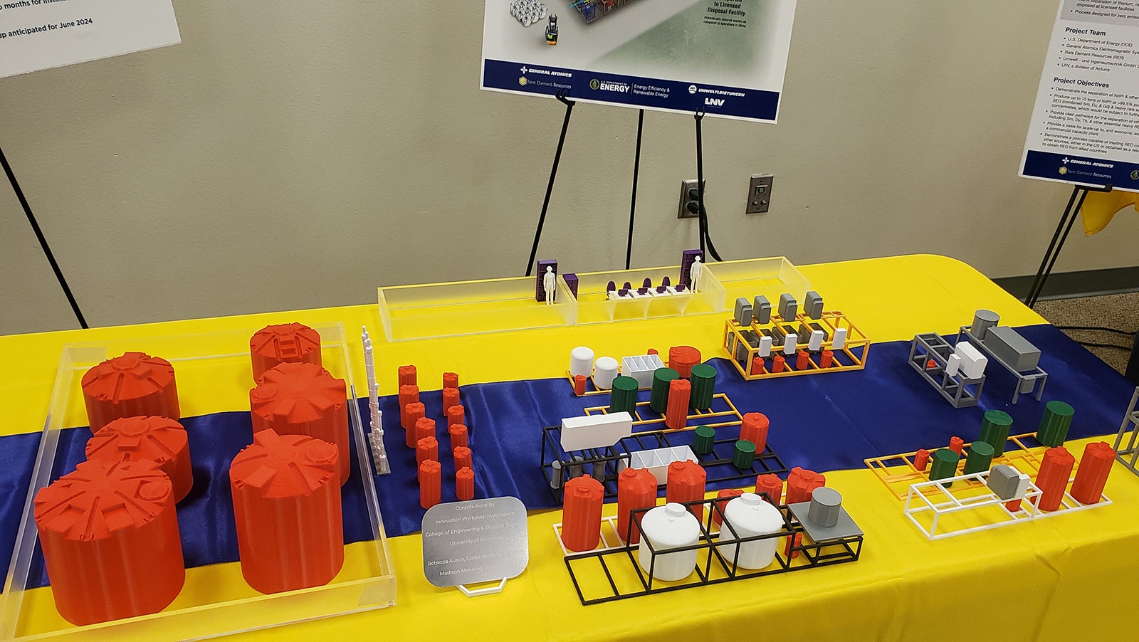 A 3-D model of a demonstration scale plant being built in Upton for rare earth element processing.
