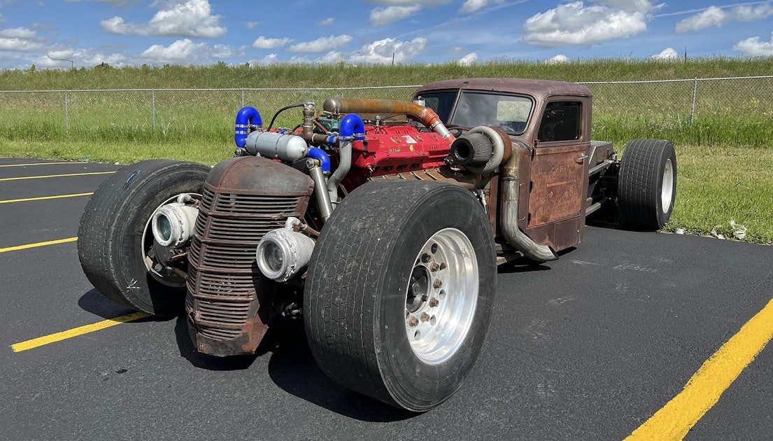 Wyoming Real Estate Agent Builds Hot Rod With Old Fracking Pump Engine