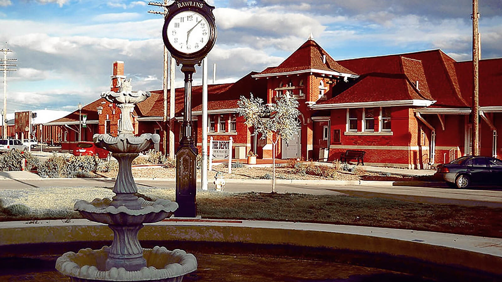 The old railroad depot is one of the jewels of downtown Rawlins, Wyoming.