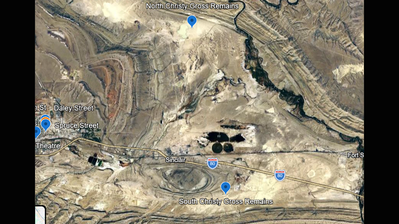 Where the remains of Christy Gross were found.