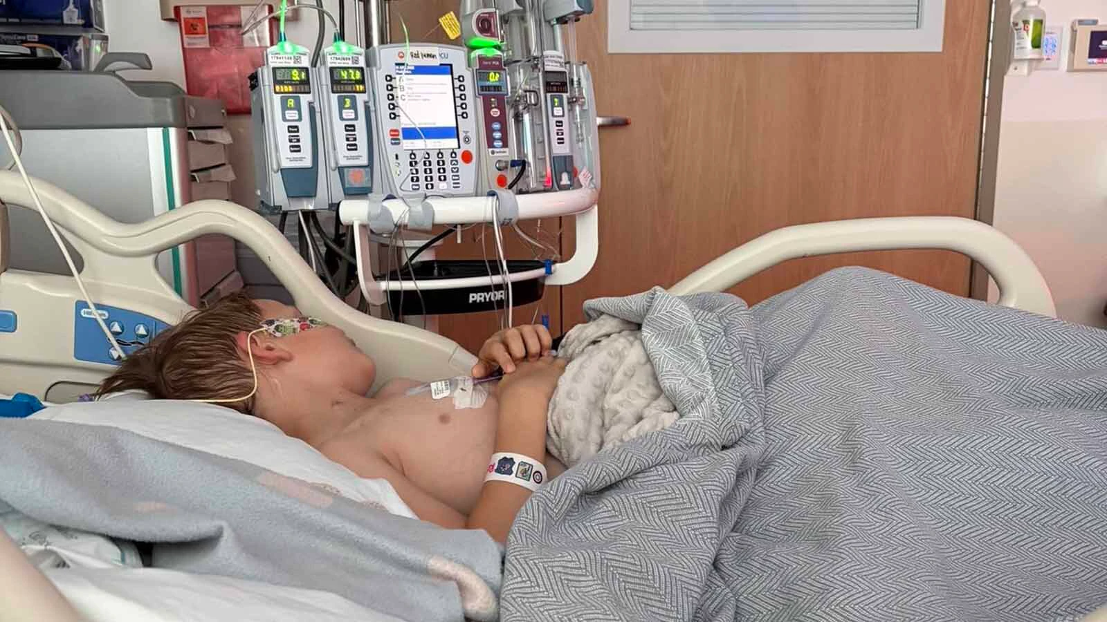 Raydon had to undergo nine days of chemotherapy before a stem cell transpant.
