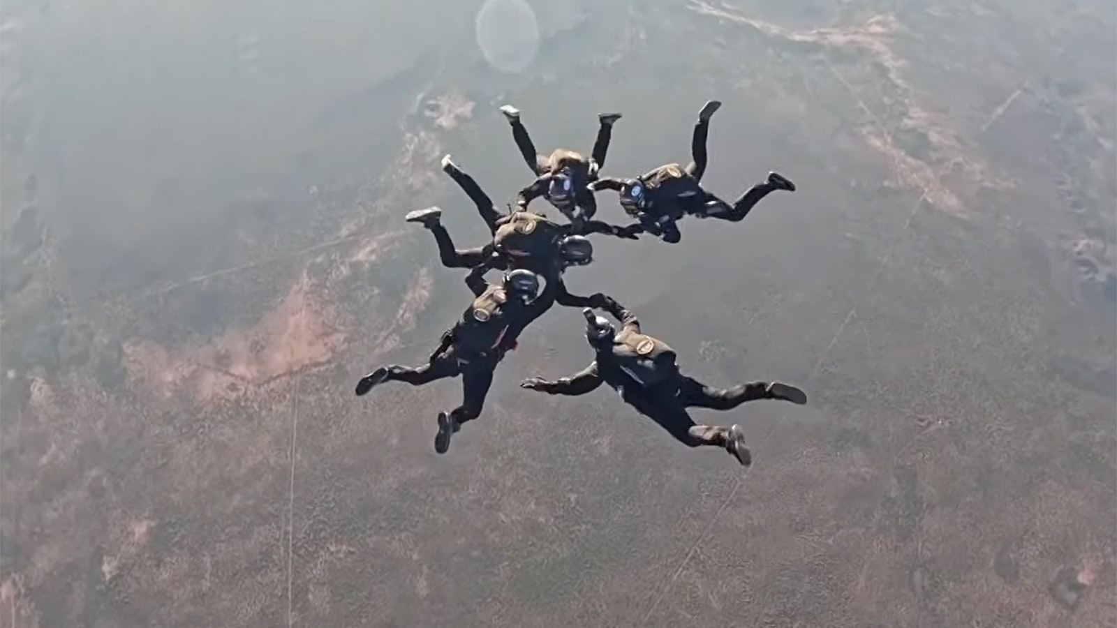 Part of the world record was skydiving in formation.