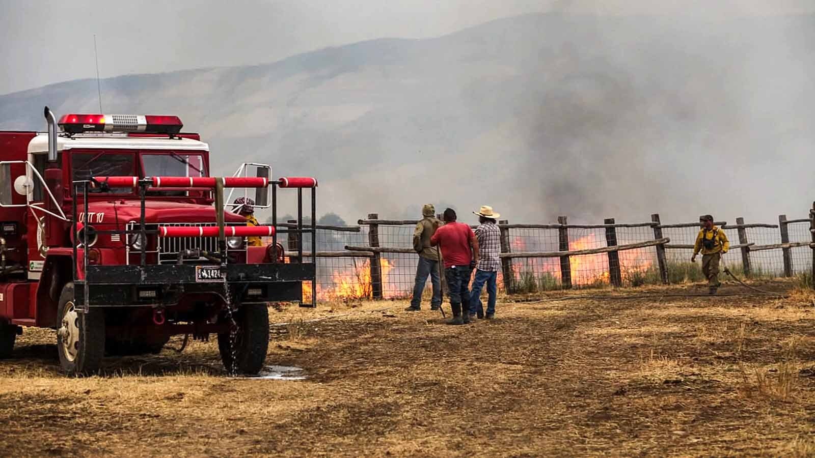 Ranchers and the local Thermopolis volunteer firefighters were the first line of defense against the Red Canyon fire that has gobbled up more than 100,000 acres of rangeland in rural Hot Springs County.