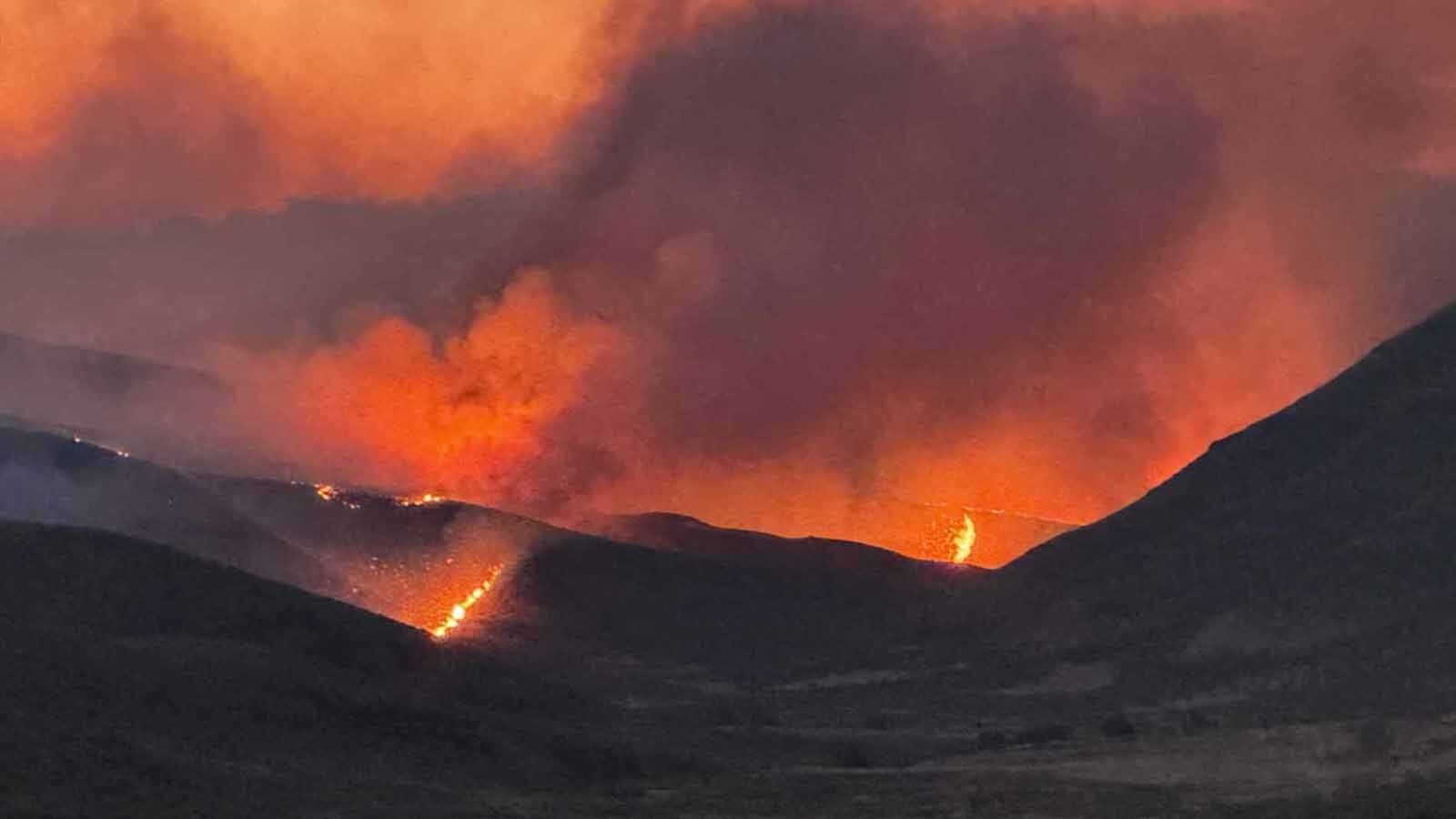 The Red Canyon Fire has been described as hell on earth as it scorches prime grazing lands in rural Hot Springs County. The blaze started with a lightning strike on Wednesday and grew to more than 100,000 acres in less than a week.