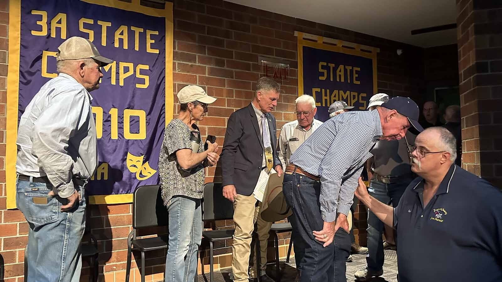 Gov. Mark Gordon and other officials met one on one with concerned citizens in Thermopolis to address the Red Canyon Fire. Recovery efforts are already underway and Gordon announced he had already signed a disaster declaration.