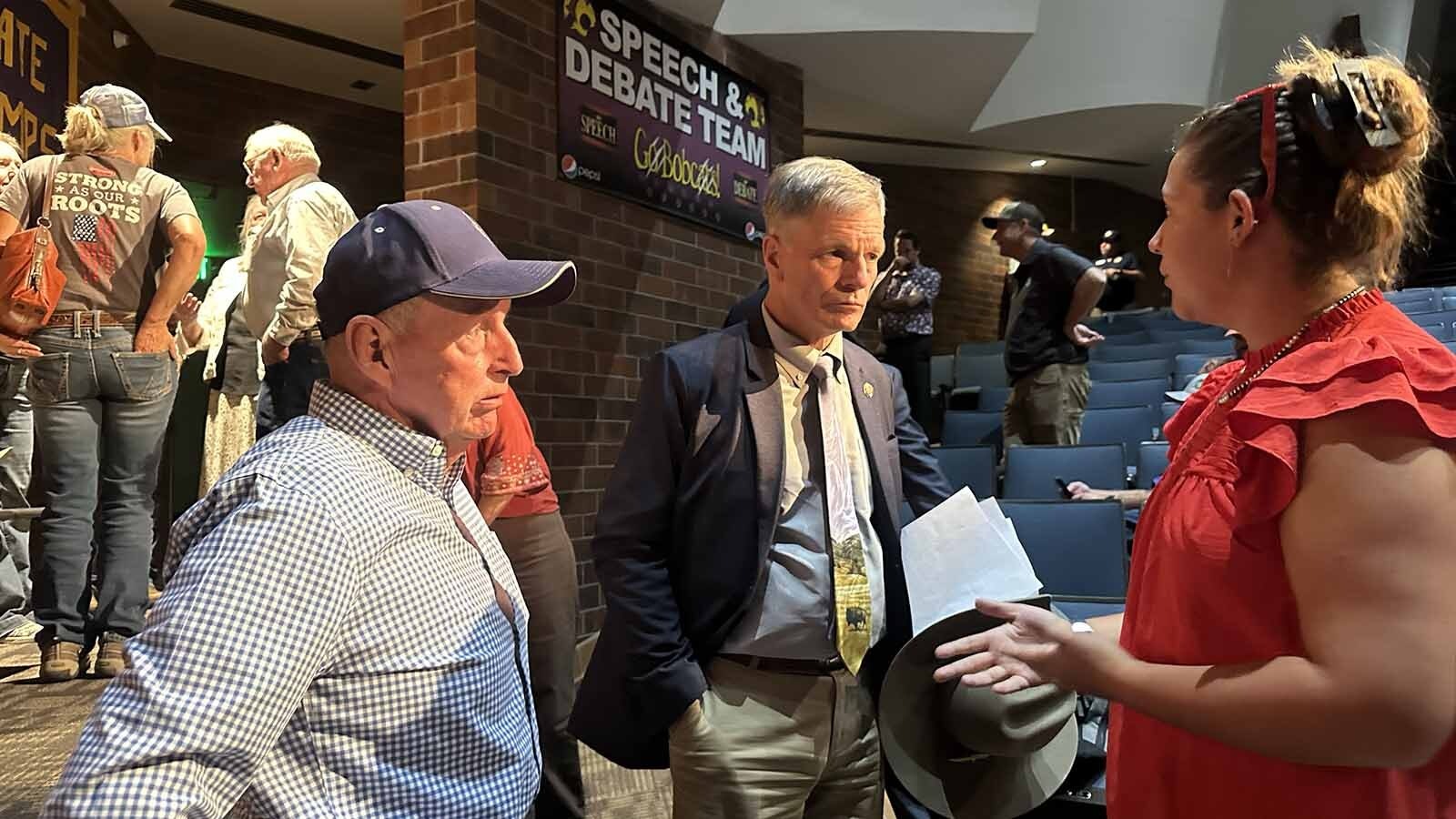 State Sen. Ed Cooper and Gov. Mark Gordon spoke directly to Hot Spring County ranchers and their concerns about the response to the Red Canyon Fire. The Axtell family had fought the blaze for two days before more relief had been brought in and were also concerned about communication.