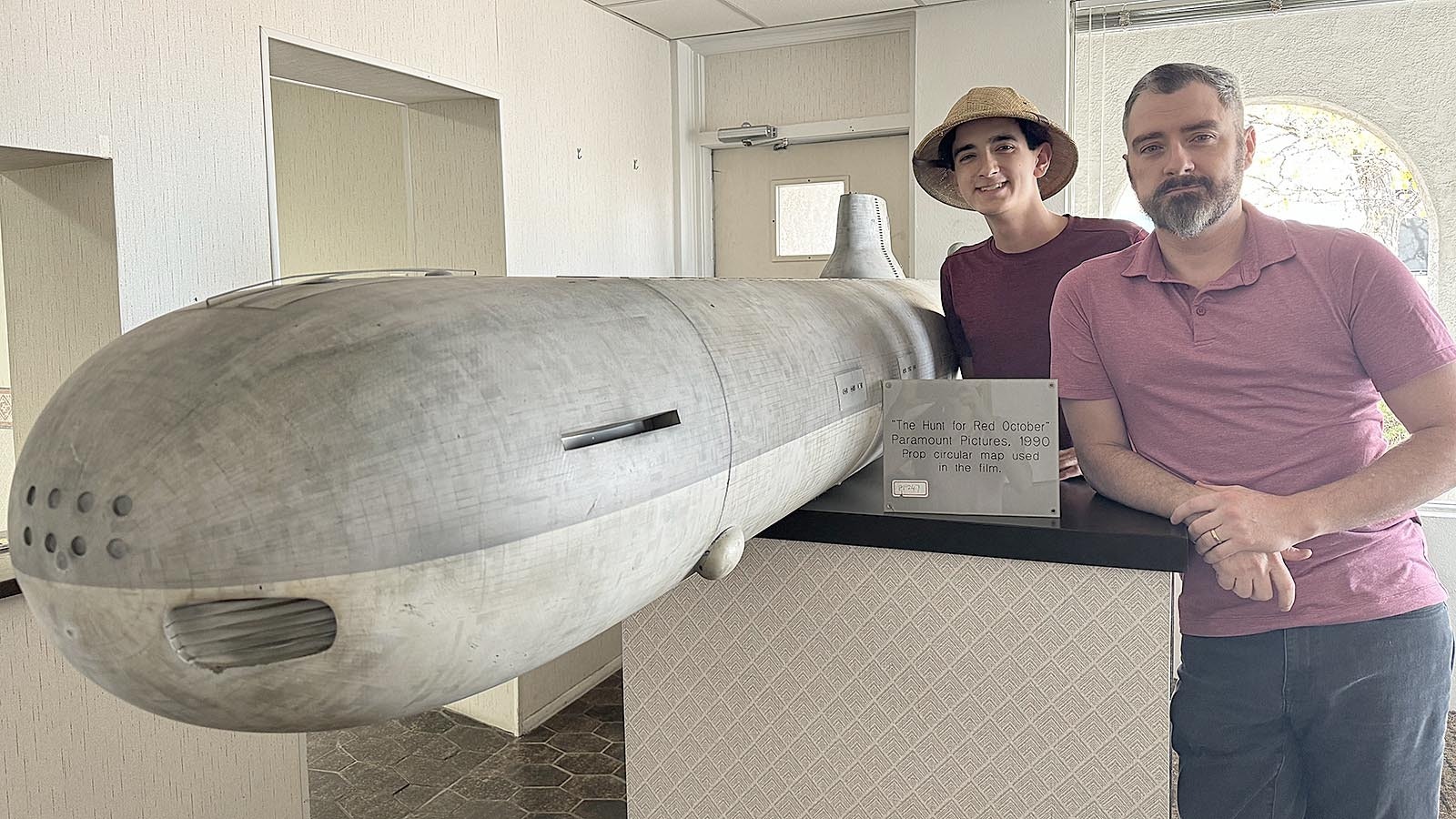 Daniel Cantone is a super fan of the blockbuster movie "The Hunt for Red October." He now owns the Red October, the title Soviet attack submarine featured in the movie — at least an 11-foot model used to make the film. He's pictured here with his son, Thomas.