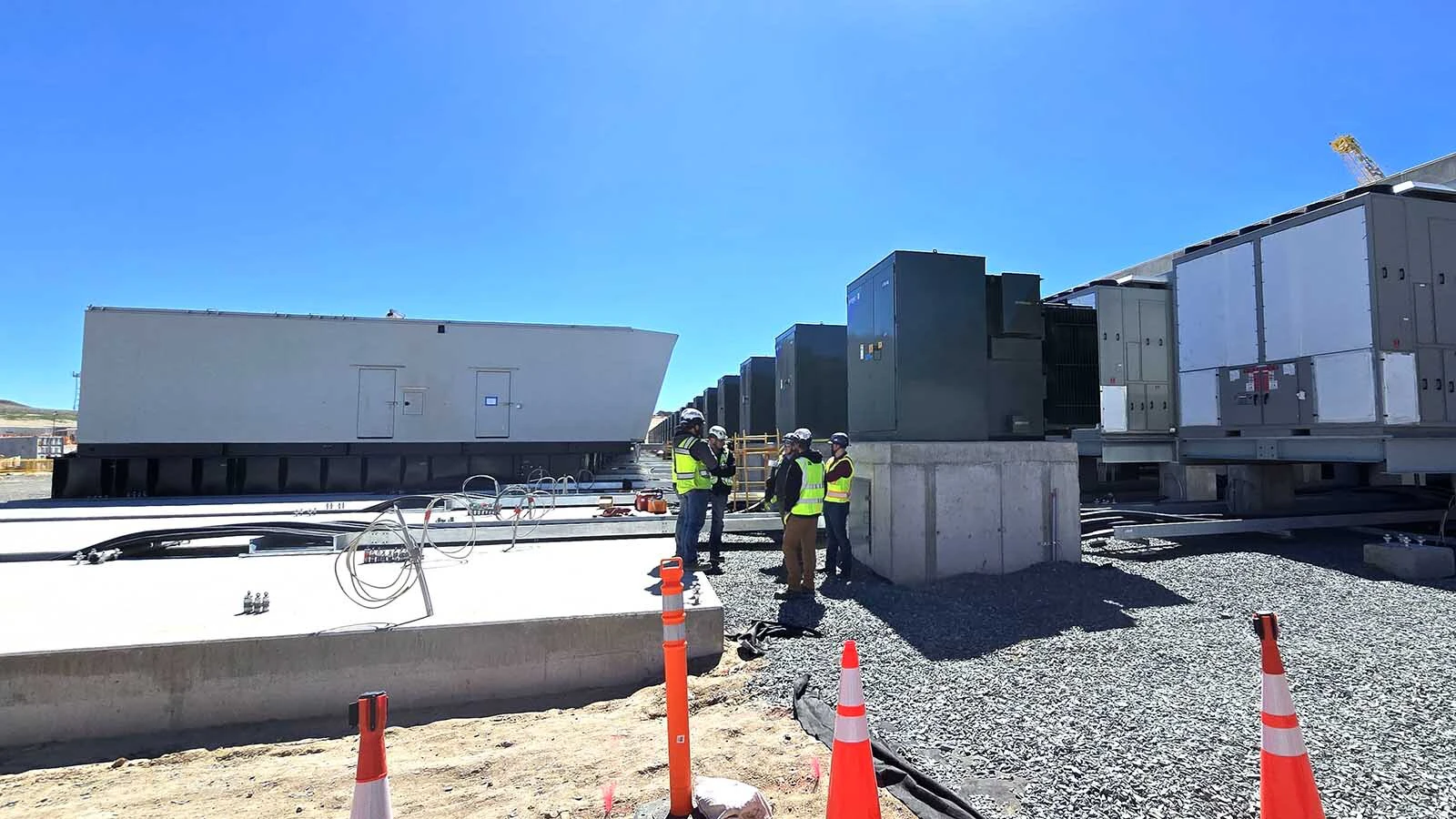 Back-up power generators, transformers, and an ePod, which is essentially an electrical room built inside a shipping-container.