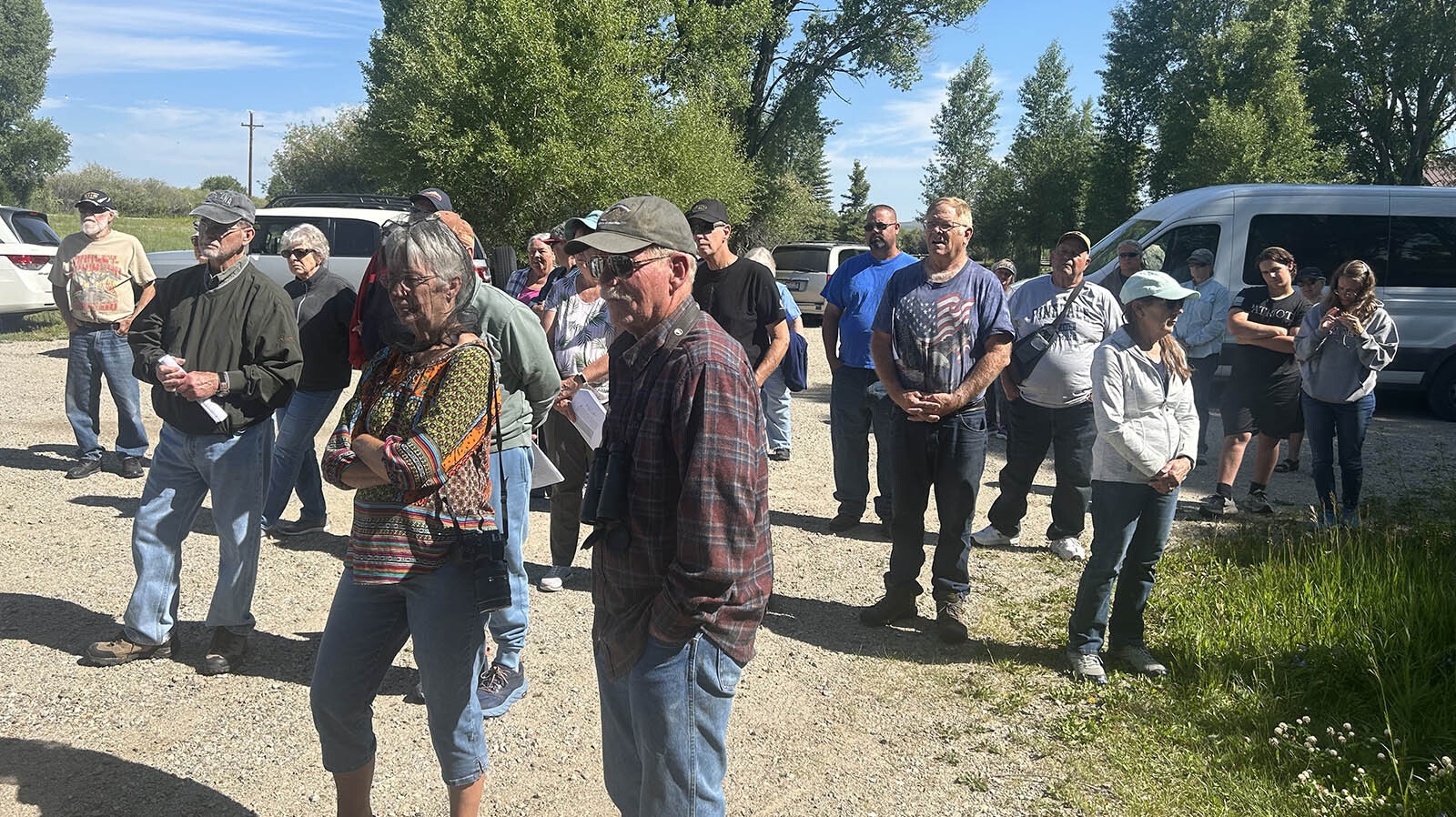 About 50 people from as far away as Florida attended an auto tour of rendezvous sites in Sublette County on July 6.