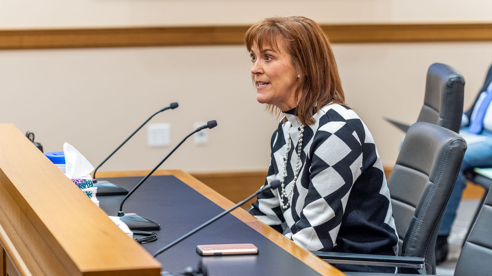 Dr. Rene Hinkel testifies in 2023 to a legislative committee about the Life is a Human Right Act.