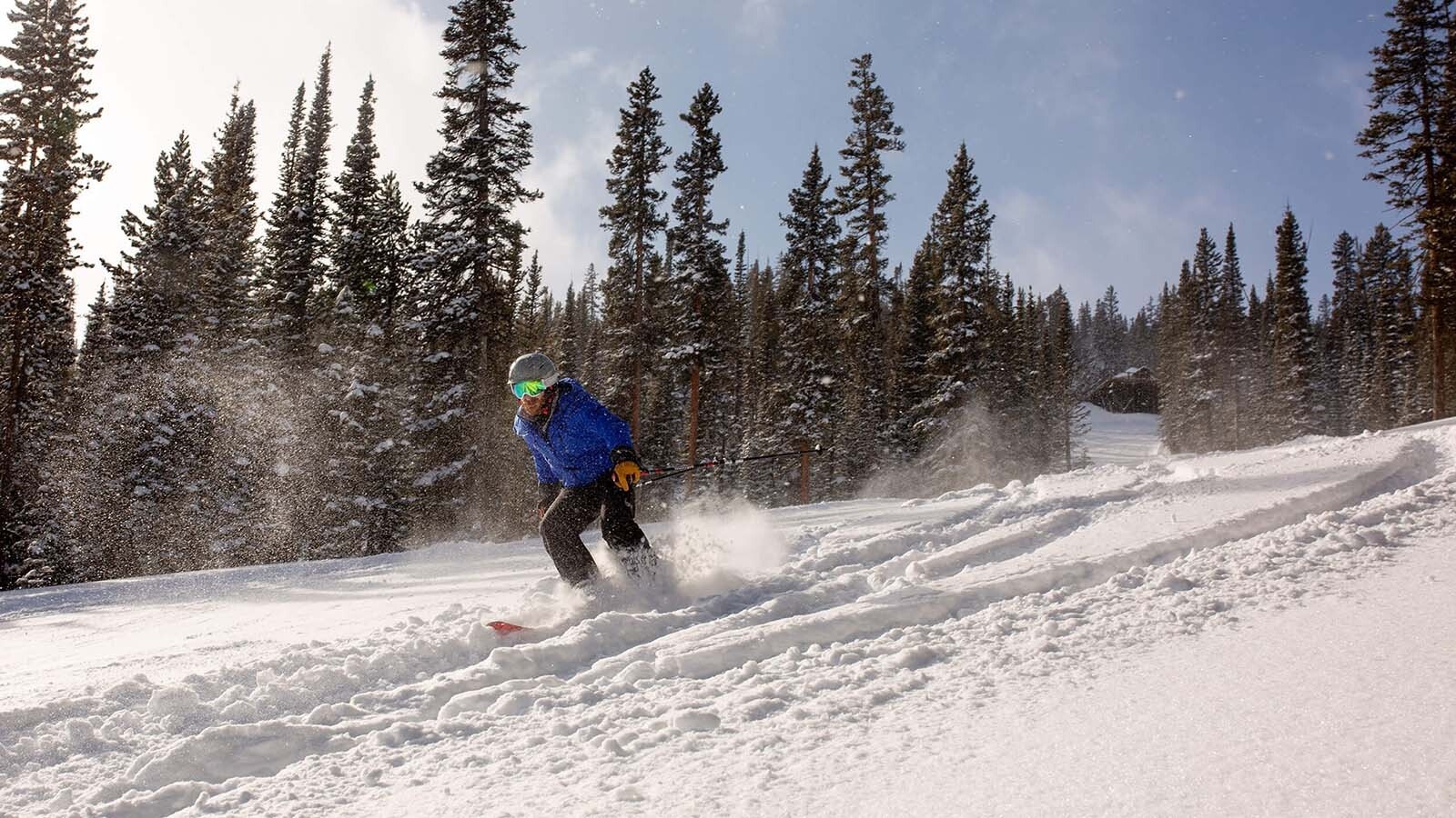 Green Mountain, the private ski area at the Lodge and Spa at Brush Creek Ranch, offers a five-star private snow sports experience.